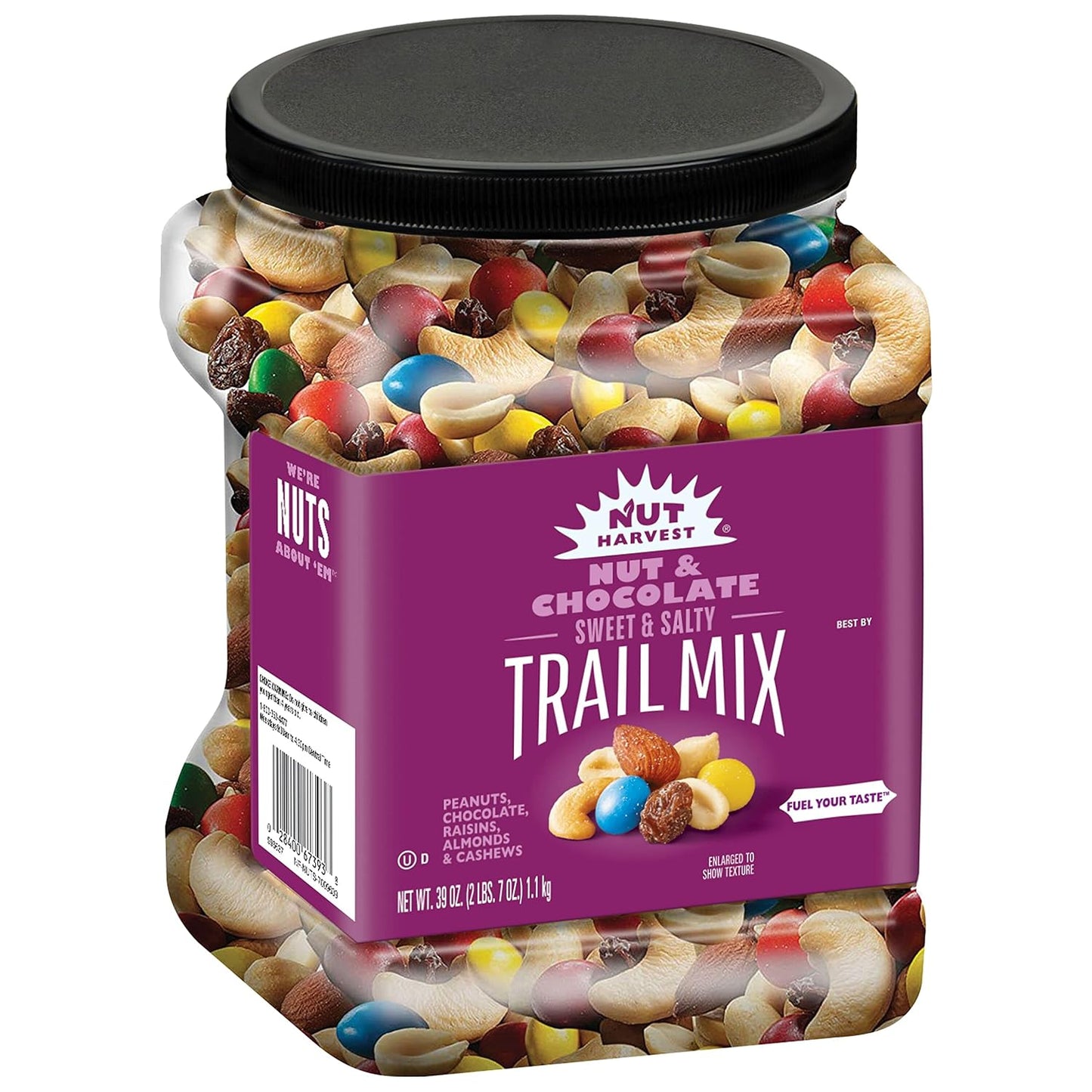 Nut Harvest Nut & Chocolate Mix, 39 Ounce Jar for Sharing
