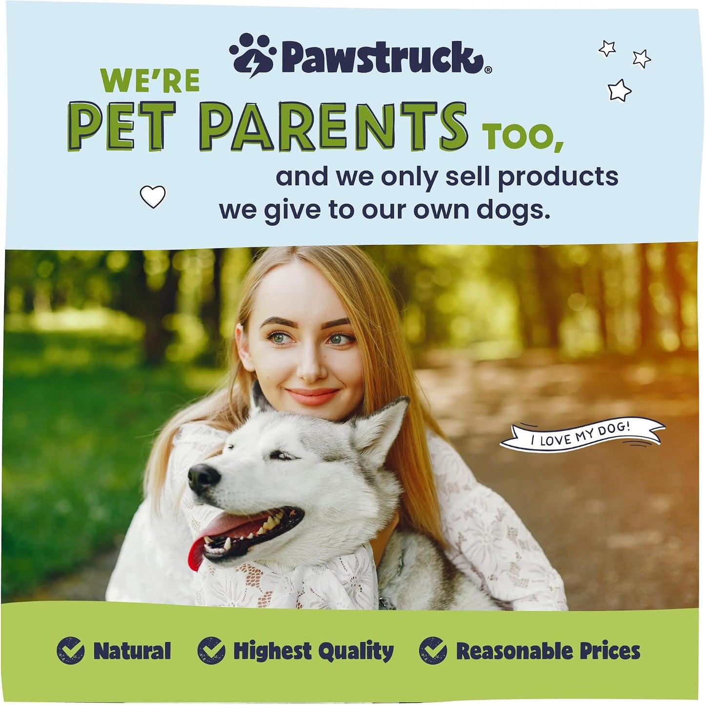 Pawstruck Premium Beef Jerky Dog Chews, 4"-6" Strips, 15 Count