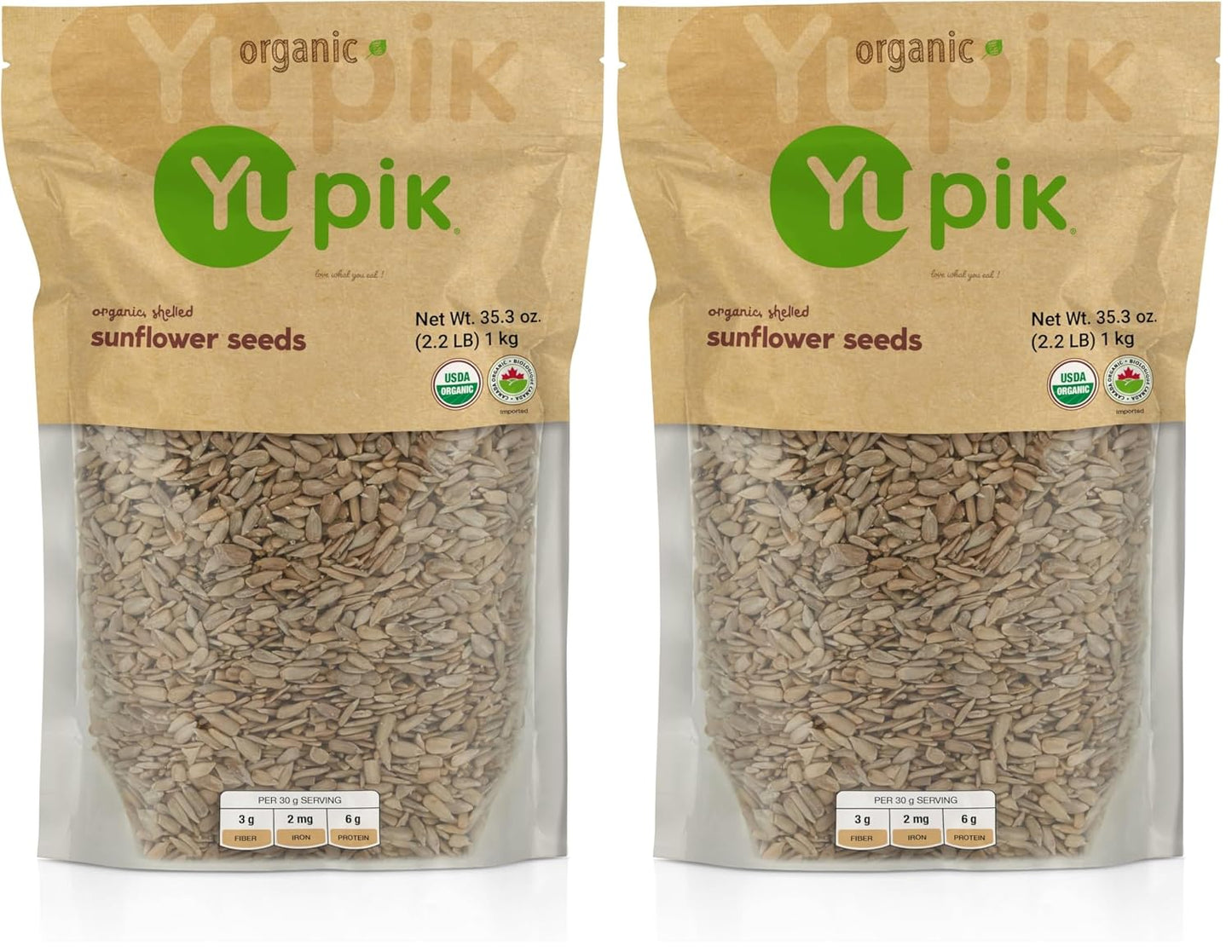 Organic Sunflower Seeds No Shell 2.2 lb Non-GMO Vegan Gluten-Free Kosher Healthy Snacks