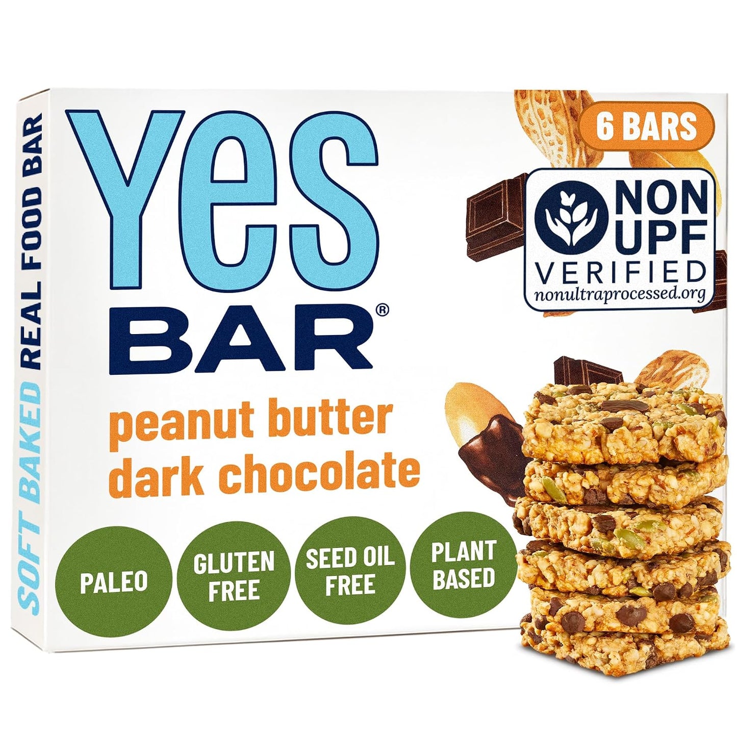 Soft Chewy Nut Bars Made with Organic Maple Syrup - 6 Count