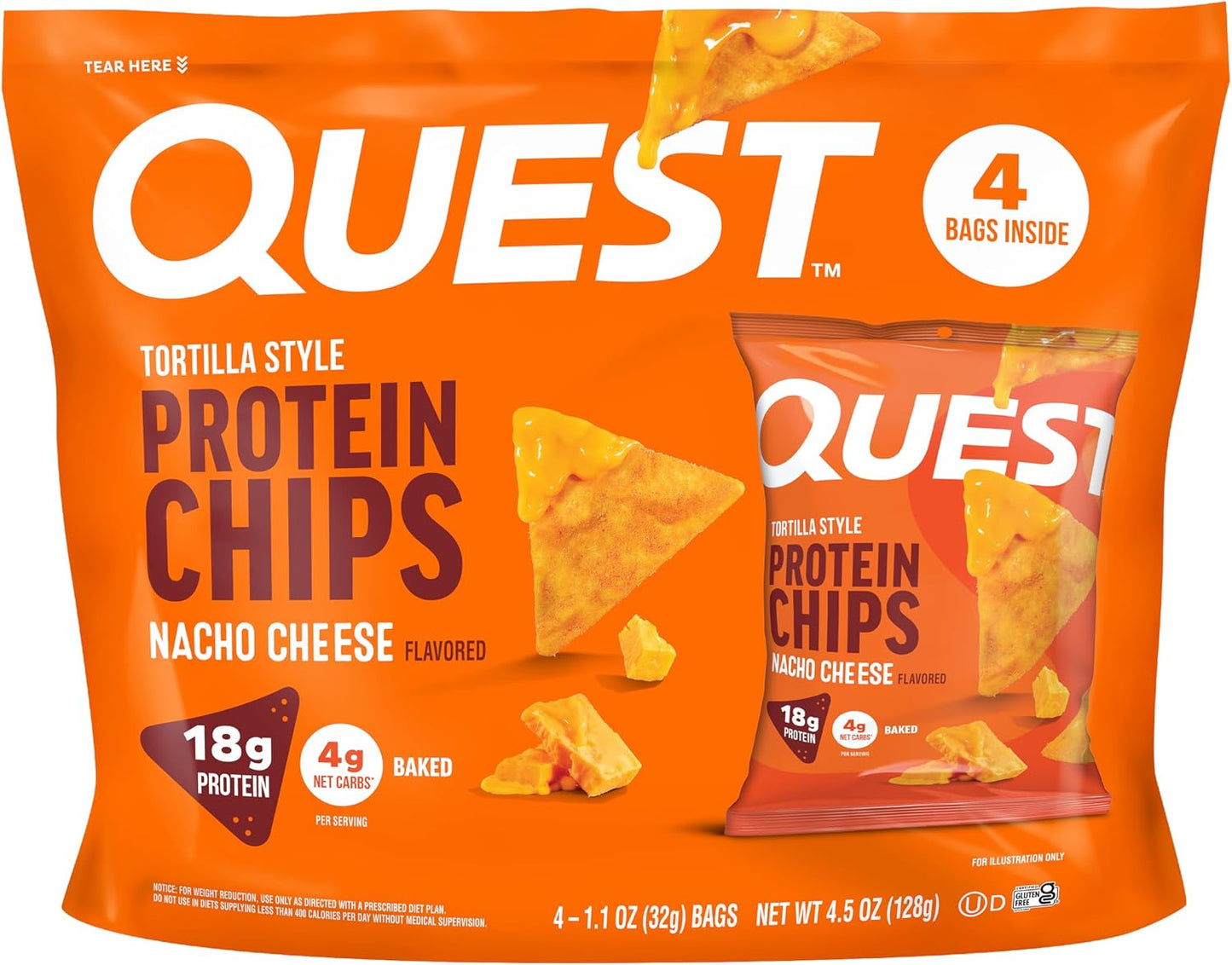 Quest Nutrition Tortilla Style Protein Chips Variety Pack, 12 Count, 1.1 oz, Low Carb, High Protein, Gluten Free