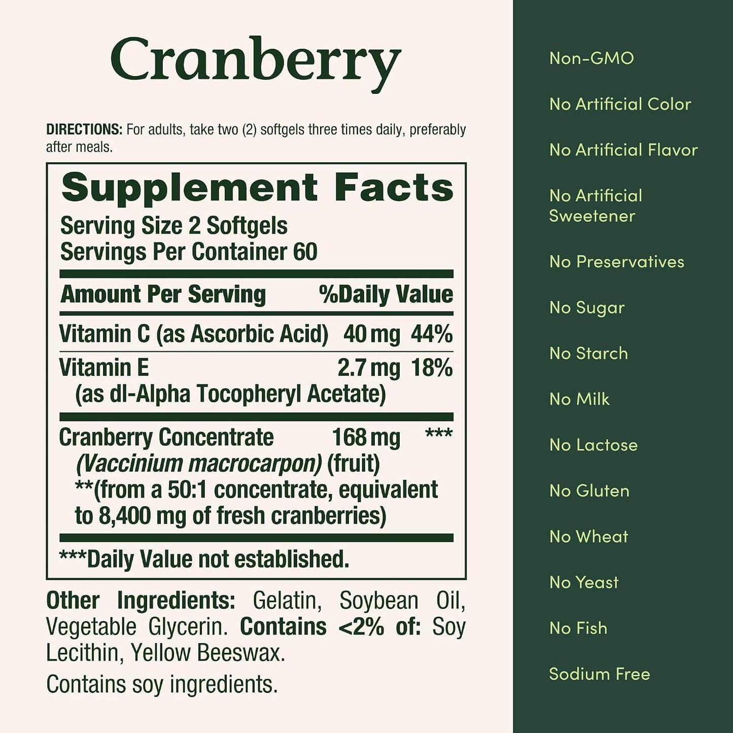 Nature's Bounty Cranberry Pills for Women Urinary Tract Health, Cranberry Supplements with Concentrate & Vitamin C, 120 Softgels
