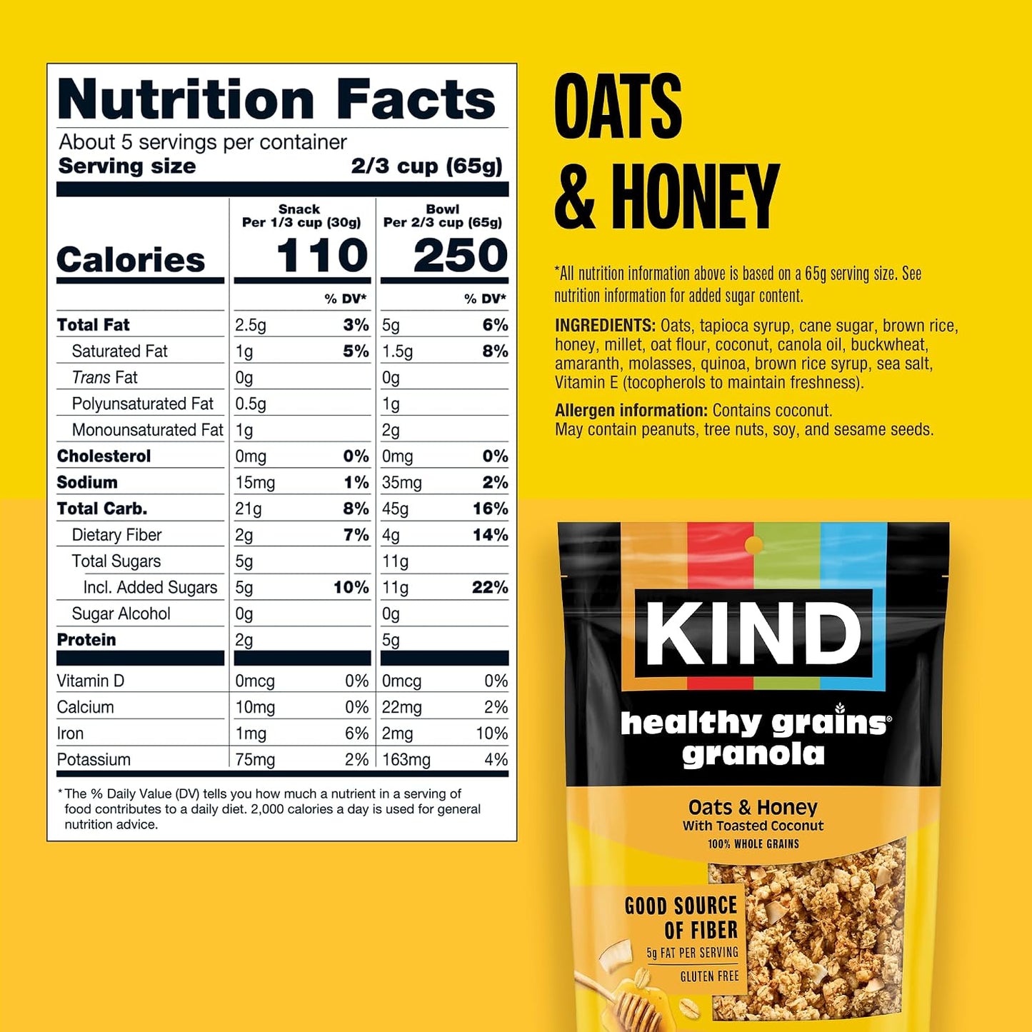 Kind Grains Granola Variety Pack, Gluten Free, 11oz, 3 Count