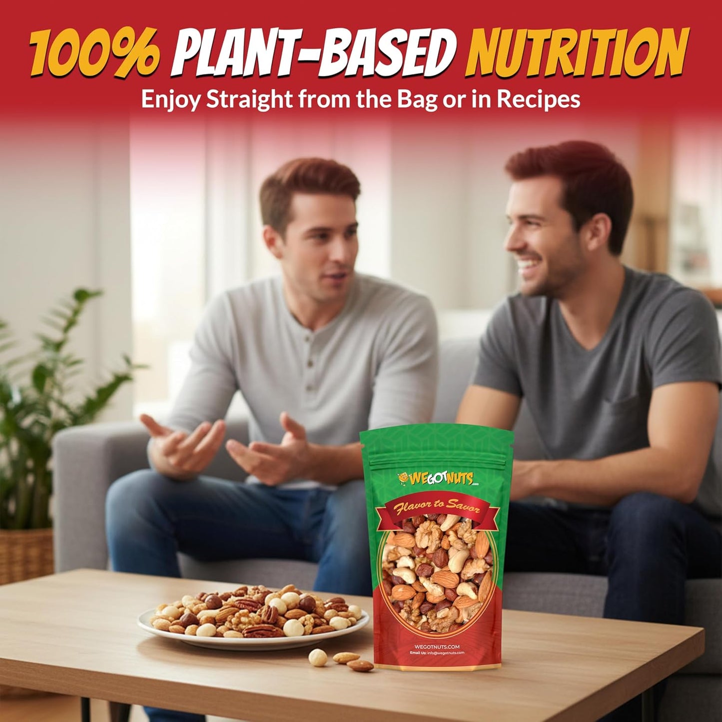 Raw Deluxe Unsalted Mixed Nuts snack by We Got Nuts, 3 lbs, resealable bag