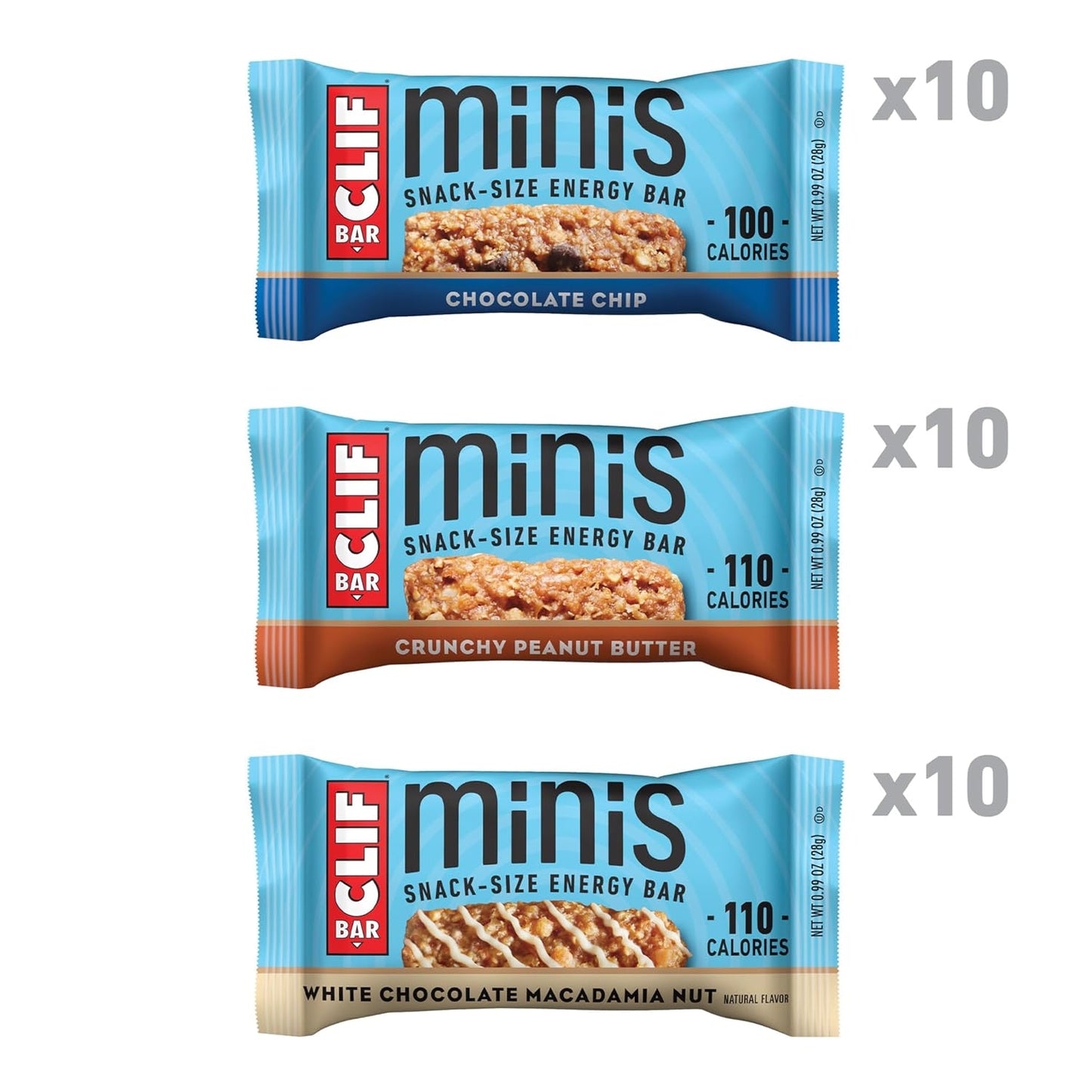 CLIF BAR Minis Variety Pack Made with Organic Oats Non-GMO Plant Based Snack-Size Energy Bars