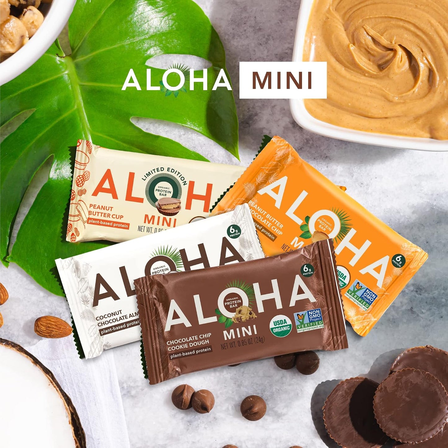 Organic Plant-Based Protein Bars, Chocolate Chip Cookie Dough, 20 Count, 24g Bars, Vegan, Low Sugar, Gluten Free, Paleo, Low Carb, Non-GMO, Stevia Free, Soy Free, No Sugar Alcohols