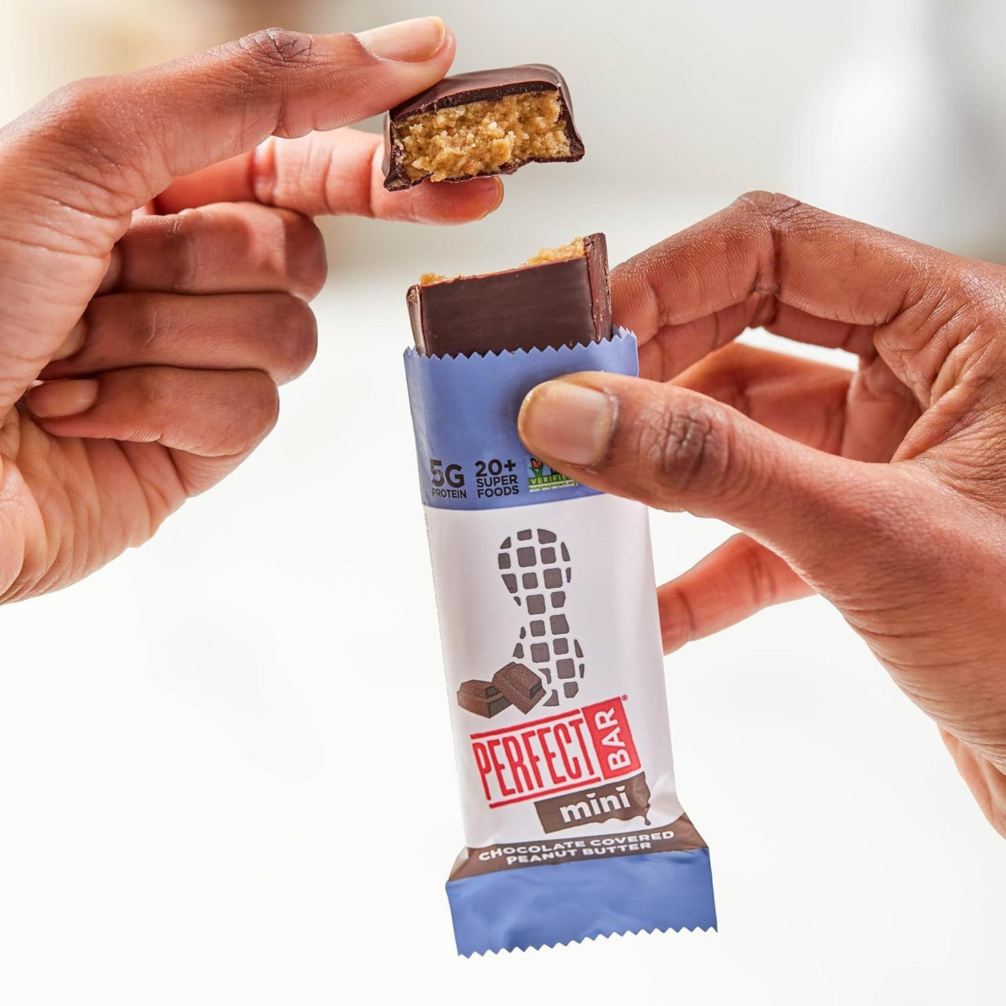Organic Mini Chocolate Covered Peanut Butter Protein Bars, 18 Count, 1.05 Ounce Each