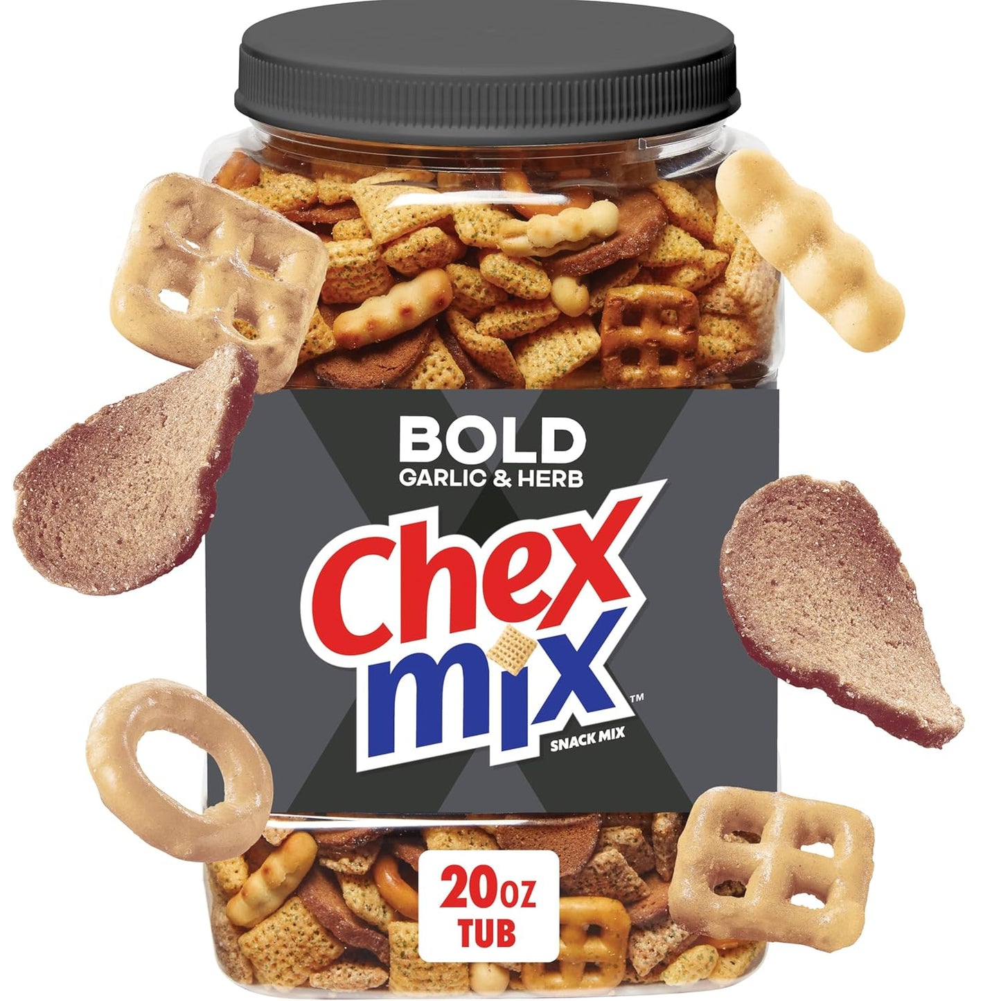 Chex Mix Cheddar Savory Snack Mix, 20 oz tub, resealable