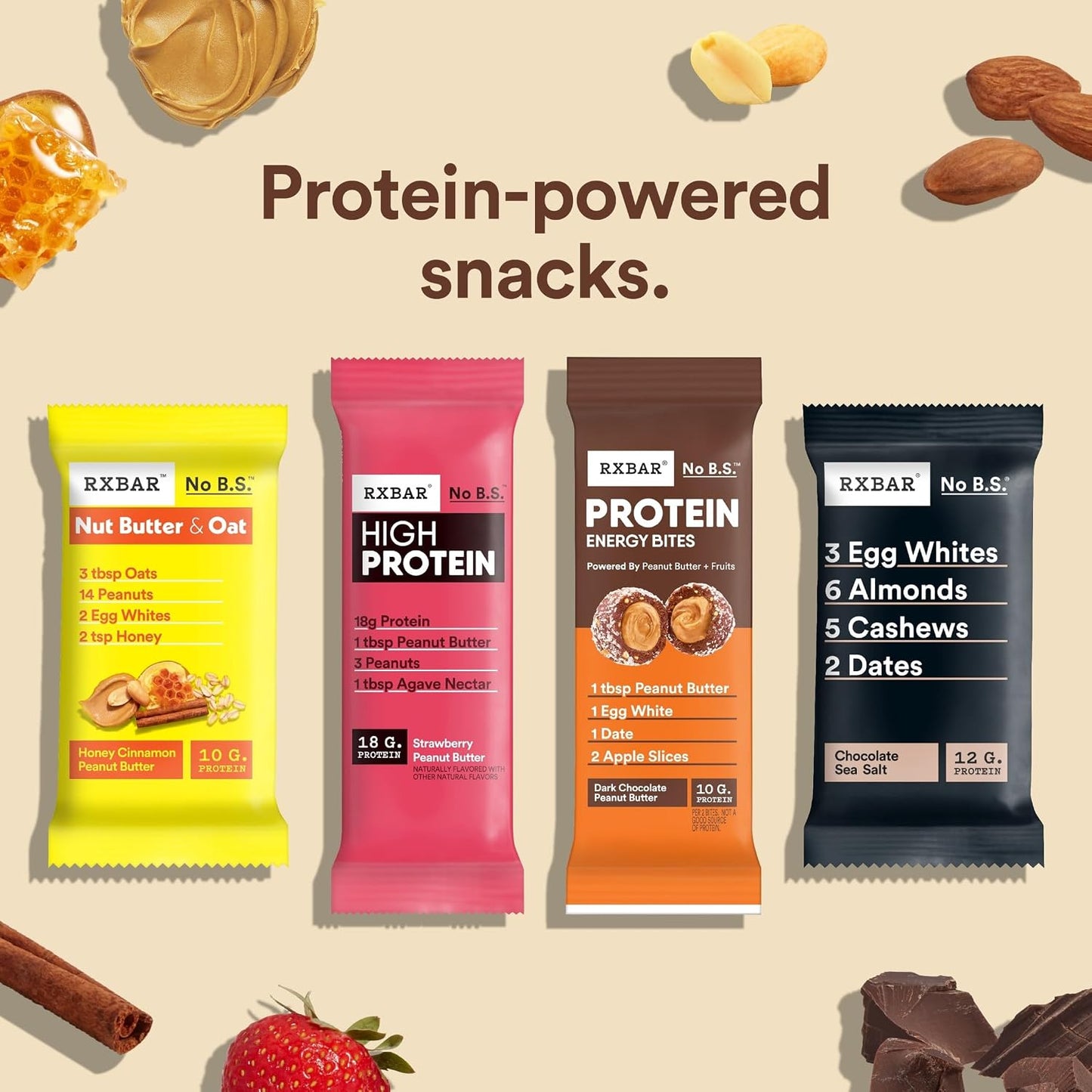 RXBAR Protein Energy Bites Variety Pack Gluten Free Snacks
