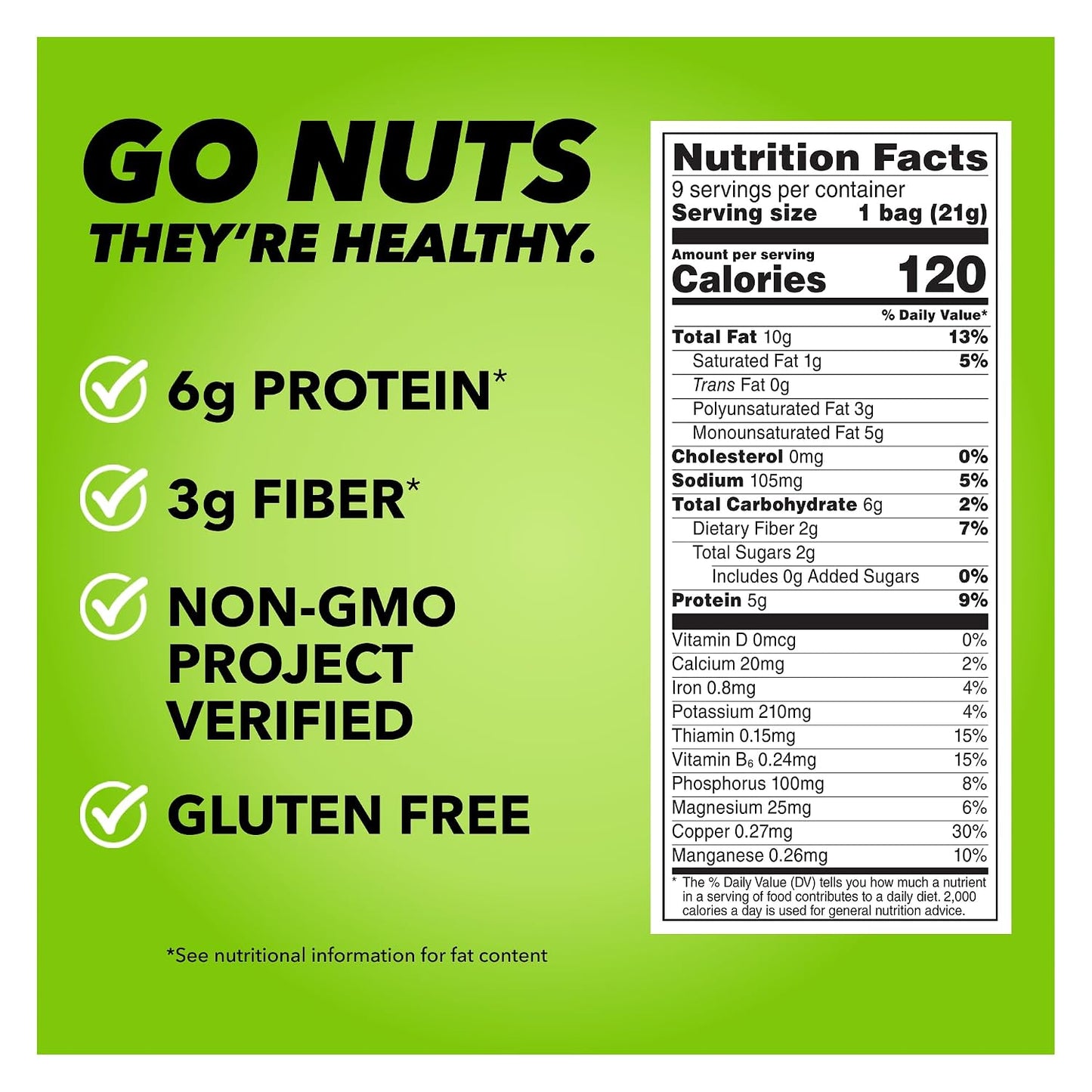 Roasted & Salted Pistachios, 0.75 Ounce Bags, Pack of 9, Gluten Free, Individually Wrapped