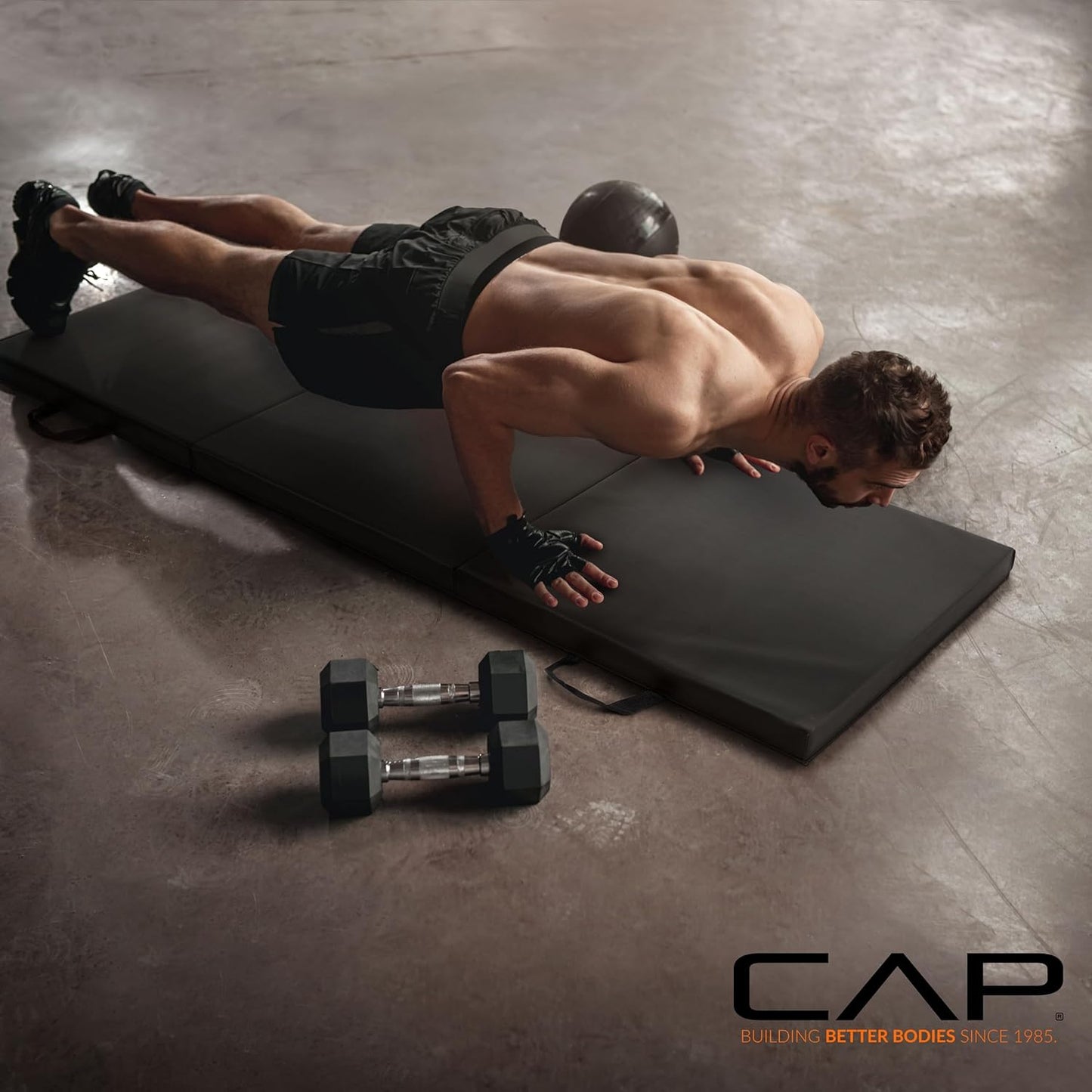 CAP Barbell 2-Inch Folding Anti-Tear Exercise Mat, Multiple Colors