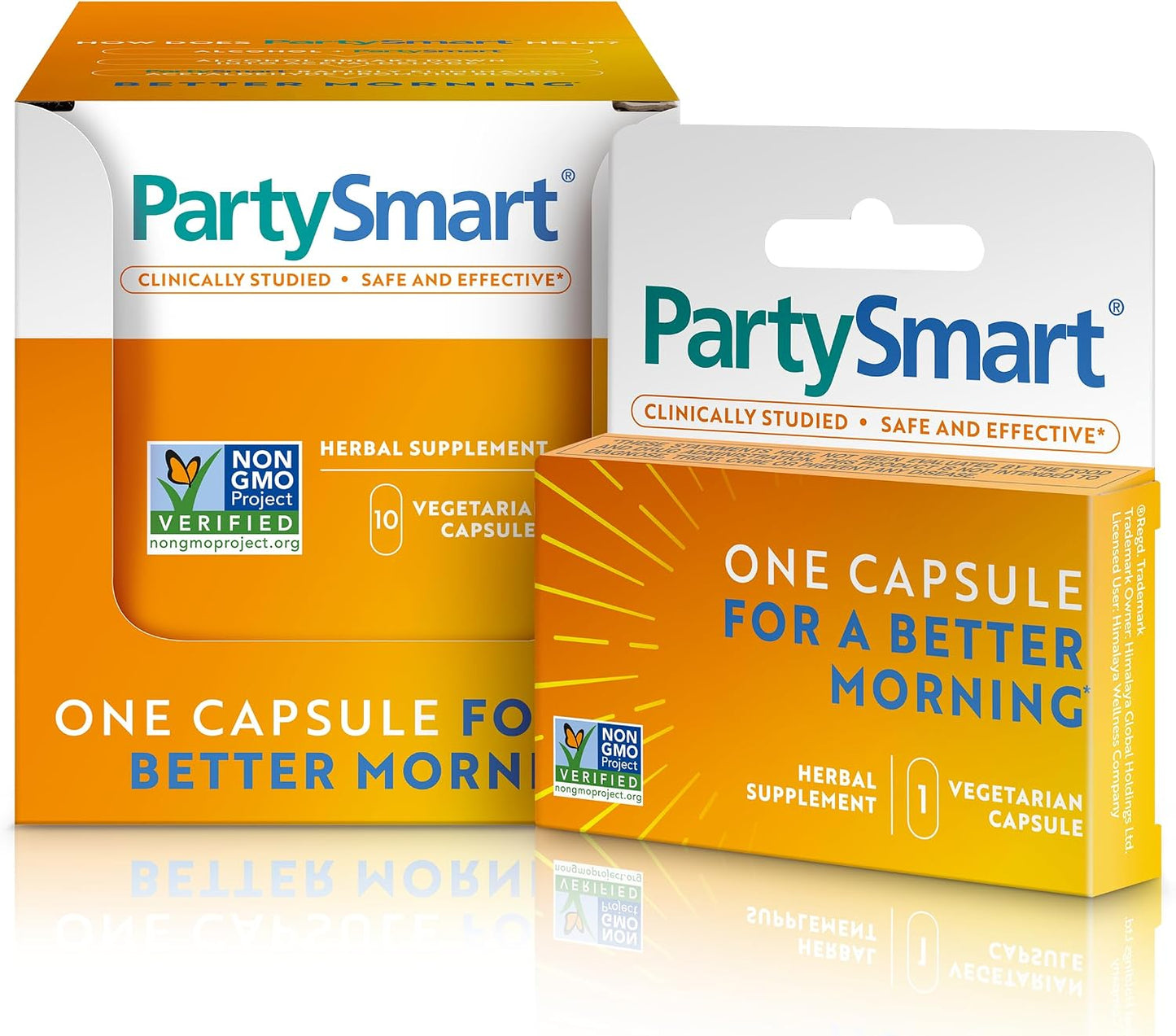 Himalaya PartySmart, 12 Capsule Tube, Plant Based, Vegan, Non-GMO, Gluten Free, Clinically Studied Alcohol Breakdown Liver Support