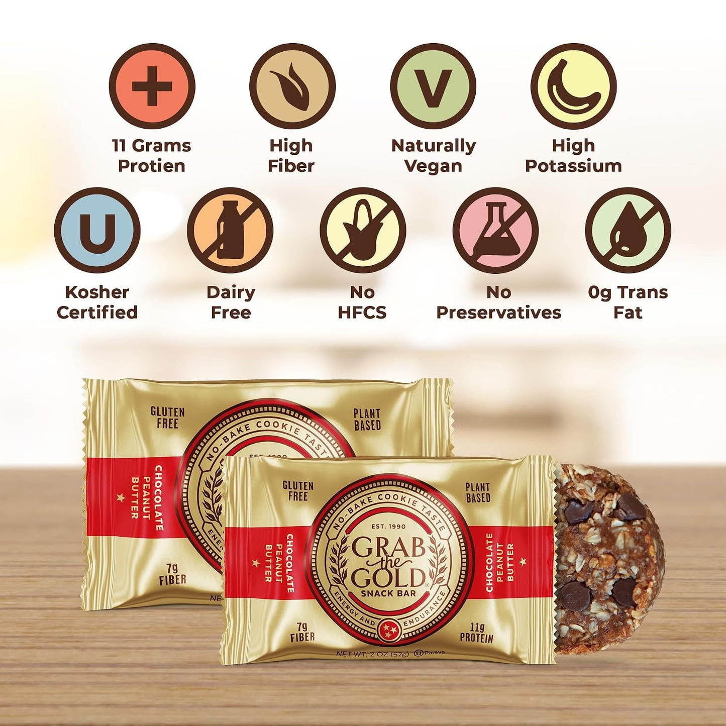 Handcrafted Protein Snack Bars with Organic Oats and Peanut Butter