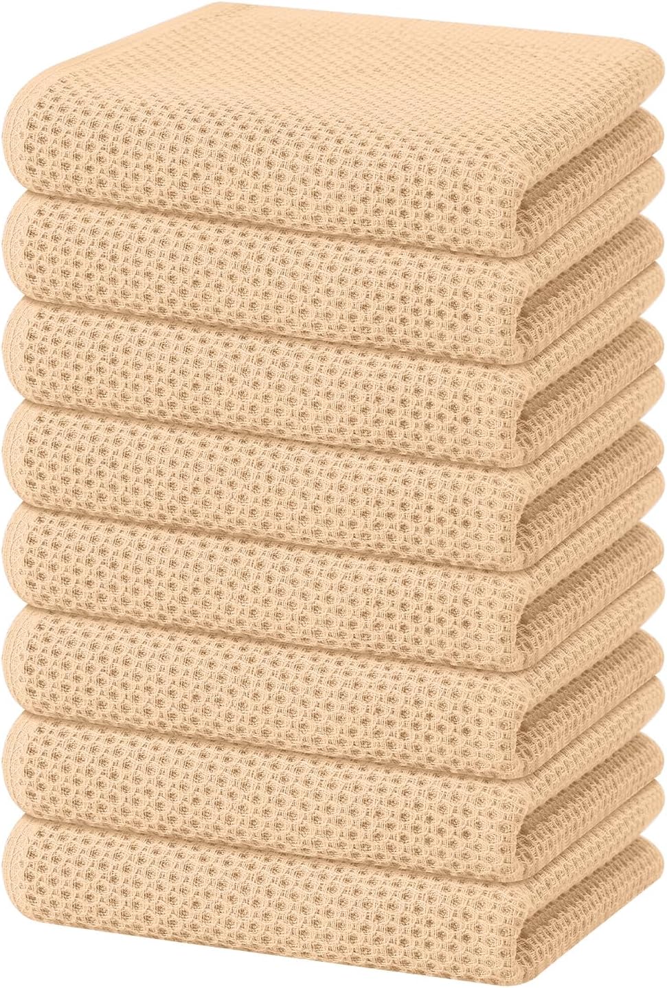 Homaxy 100% Cotton Waffle Weave Kitchen Dish Cloths 6-Pack, Dark Grey | 12 x 12 Inches, Ultra Soft Absorbent Dish Towels, Quick Drying Dish Rags with Hanging Loop