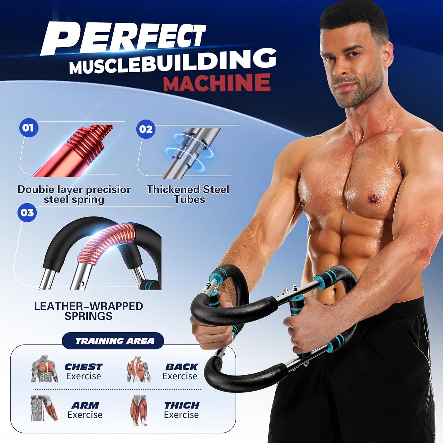 Twister Arm Trainer: Adjustable Chest Workout Equipment for Home Gym