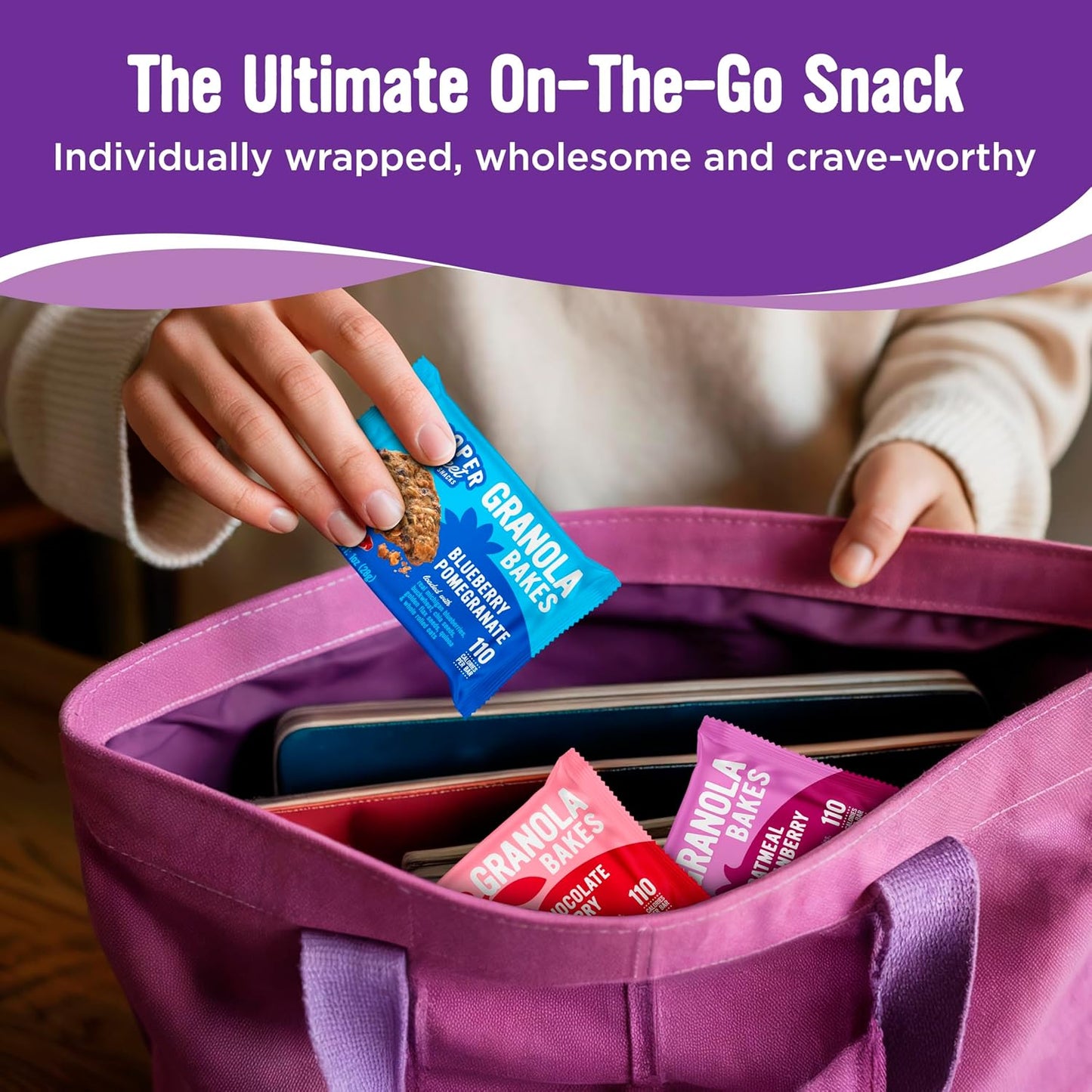 Soft Baked Granola Bars Variety Pack, Nut Free, Low Sodium, Individually Wrapped