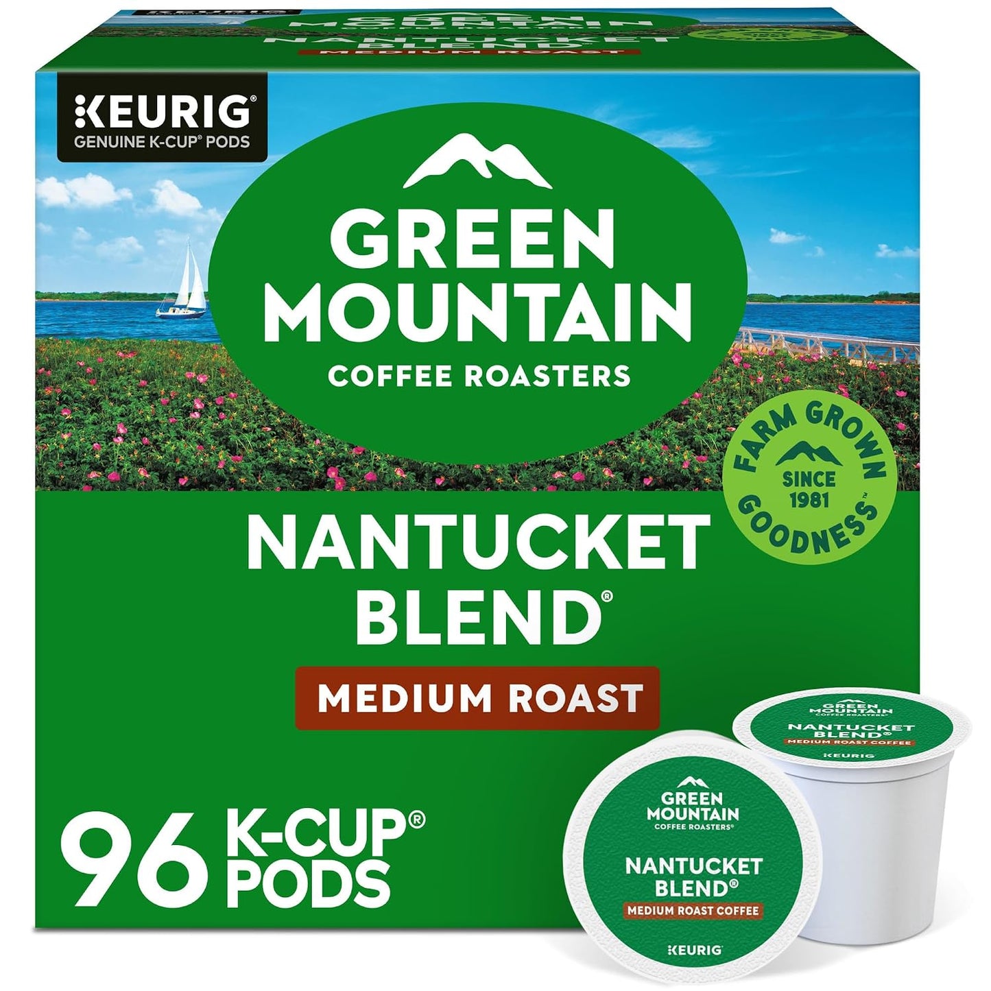 Green Mountain Coffee Nantucket Blend Keurig Single-Serve K-Cup Pods, 96 Count