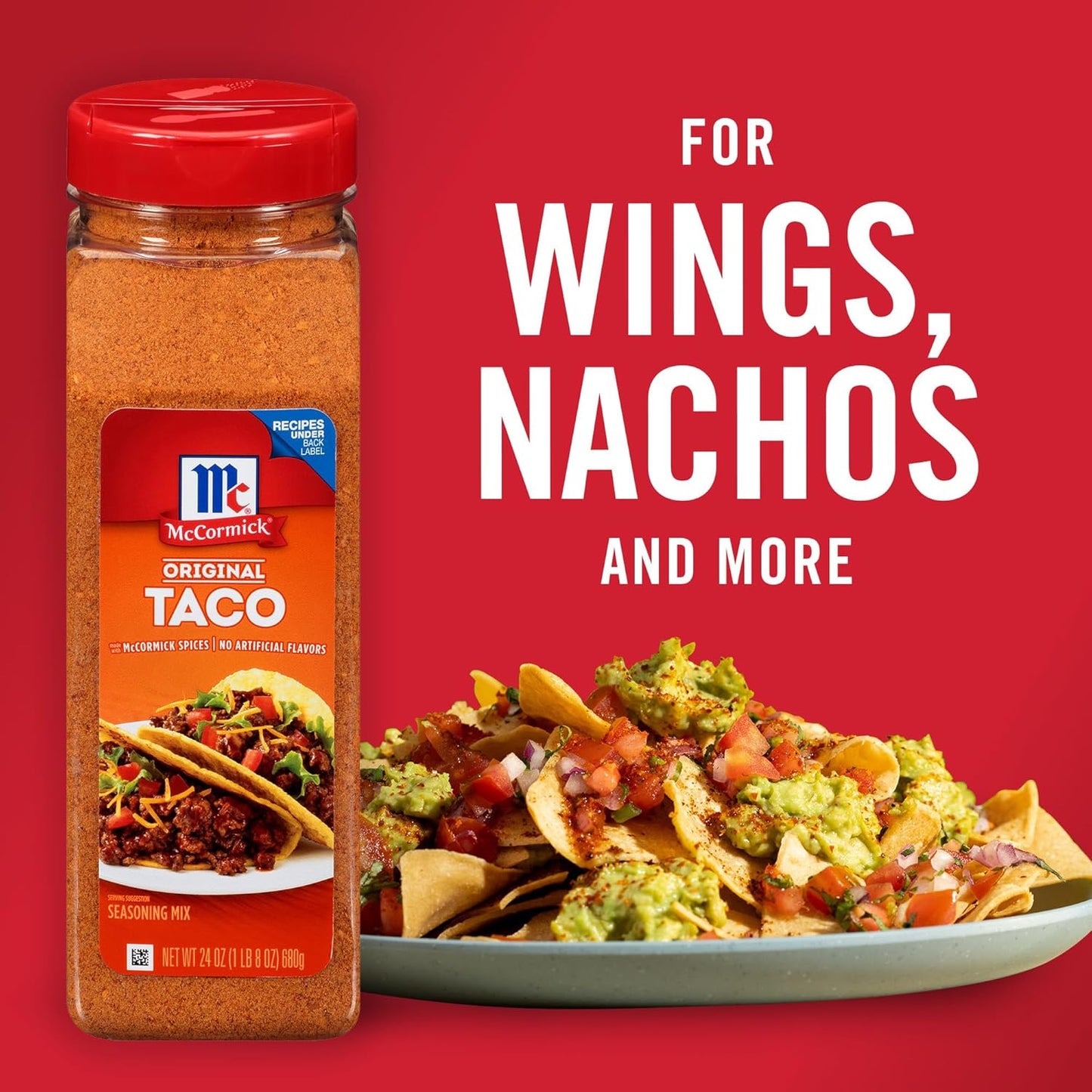 McCormick Taco Seasoning Mix, Original, No MSG, No Dairy, No Artificial Flavors, 24 oz