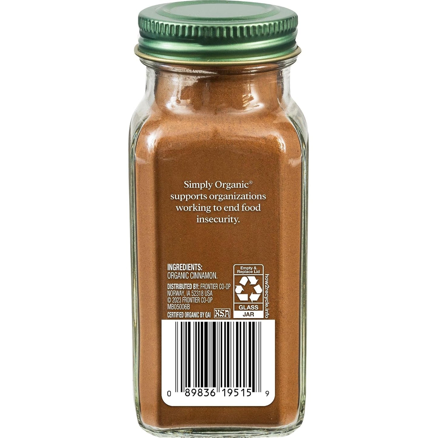 Simply Organic Non-GMO Organic Ceylon Ground Cinnamon, 2.08 Ounce, Mild and Aromatic Flavor