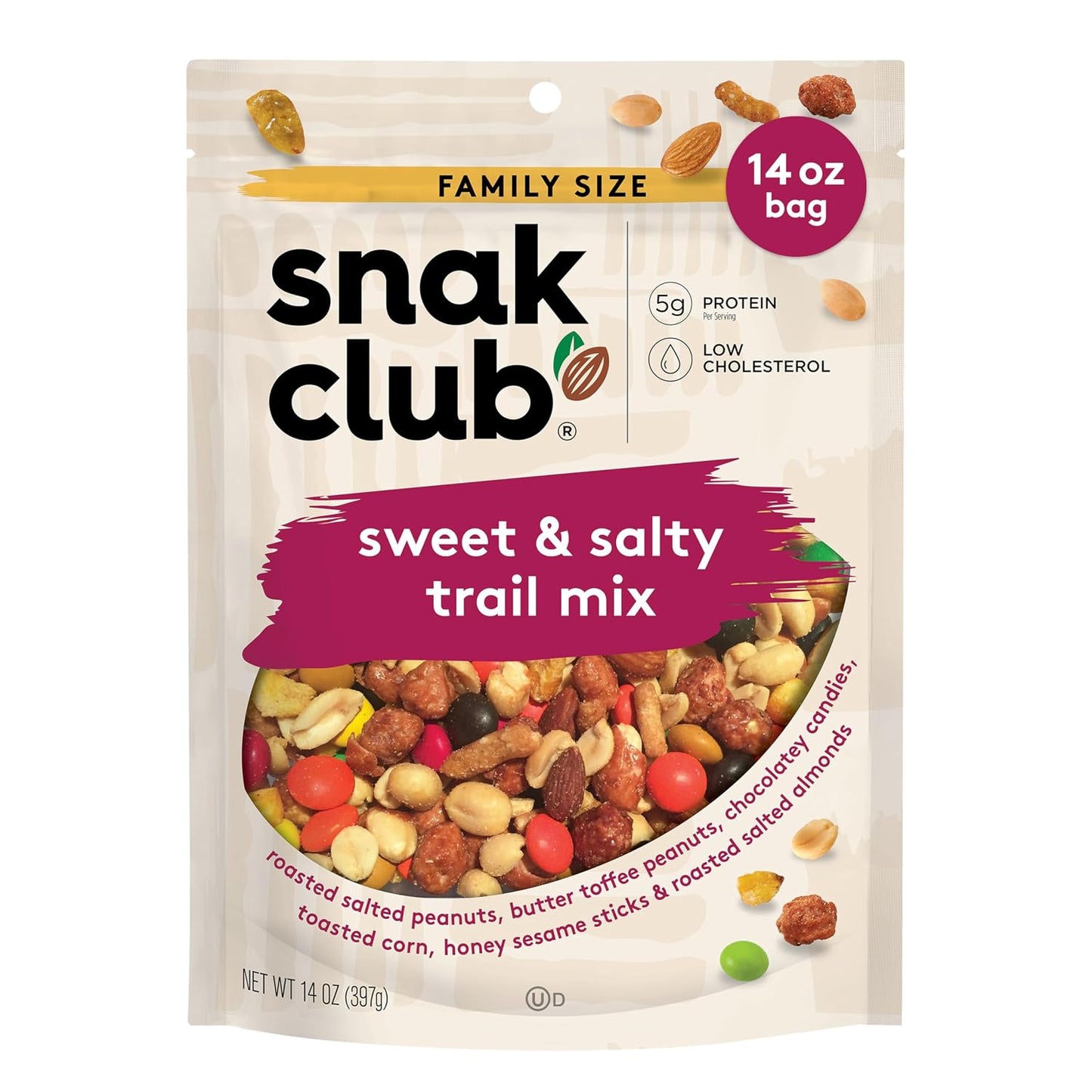 Peanut Butter Chocolate Trail Mix with Peanuts and Pretzels 11 oz Resealable Bag
