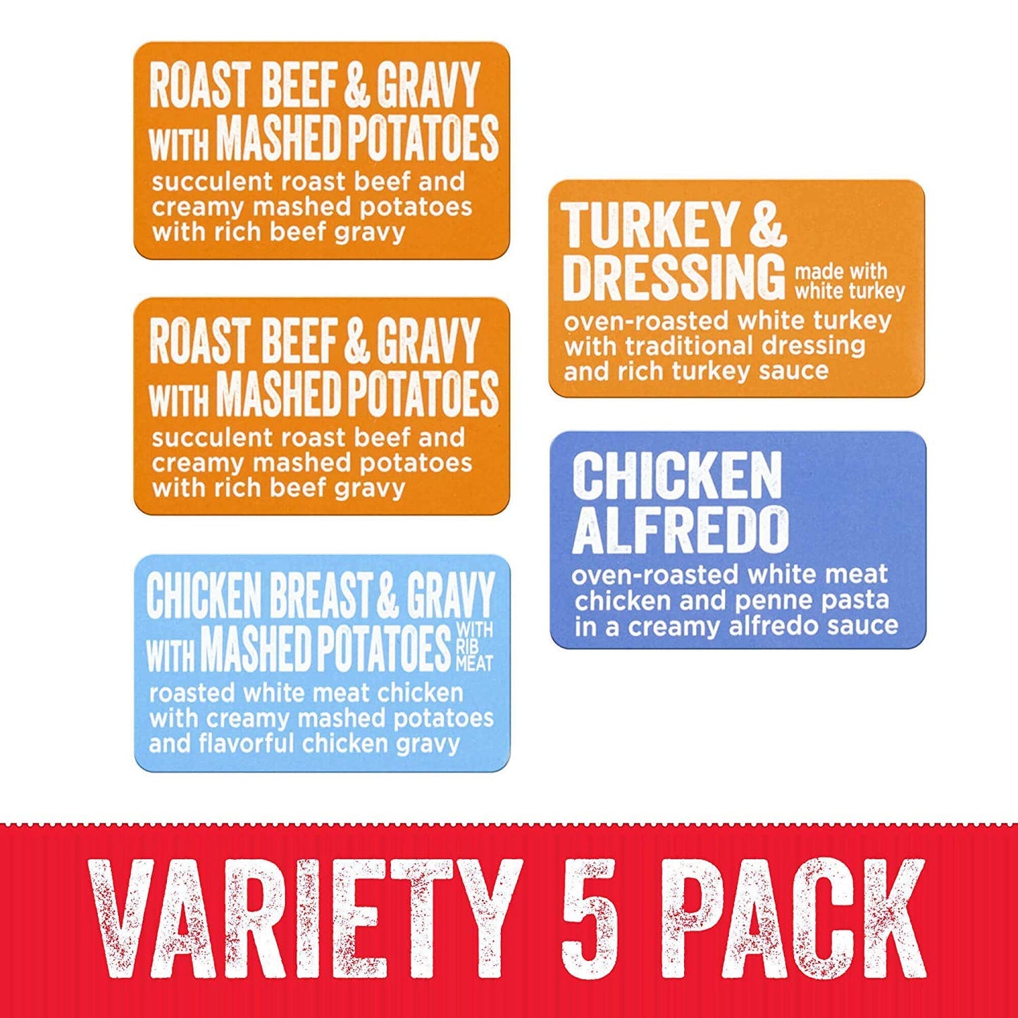 Hormel Compleats Protein Variety Pack (Pack of 5) - Ready-to-Eat Microwave Meals for Lunch or Dinner