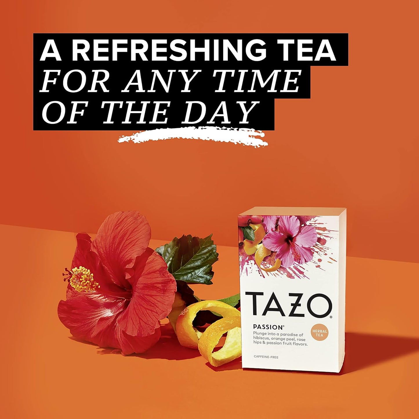 TAZO Passion Herbal Tea Bags 120-Count Caffeine-Free Tropical Blend