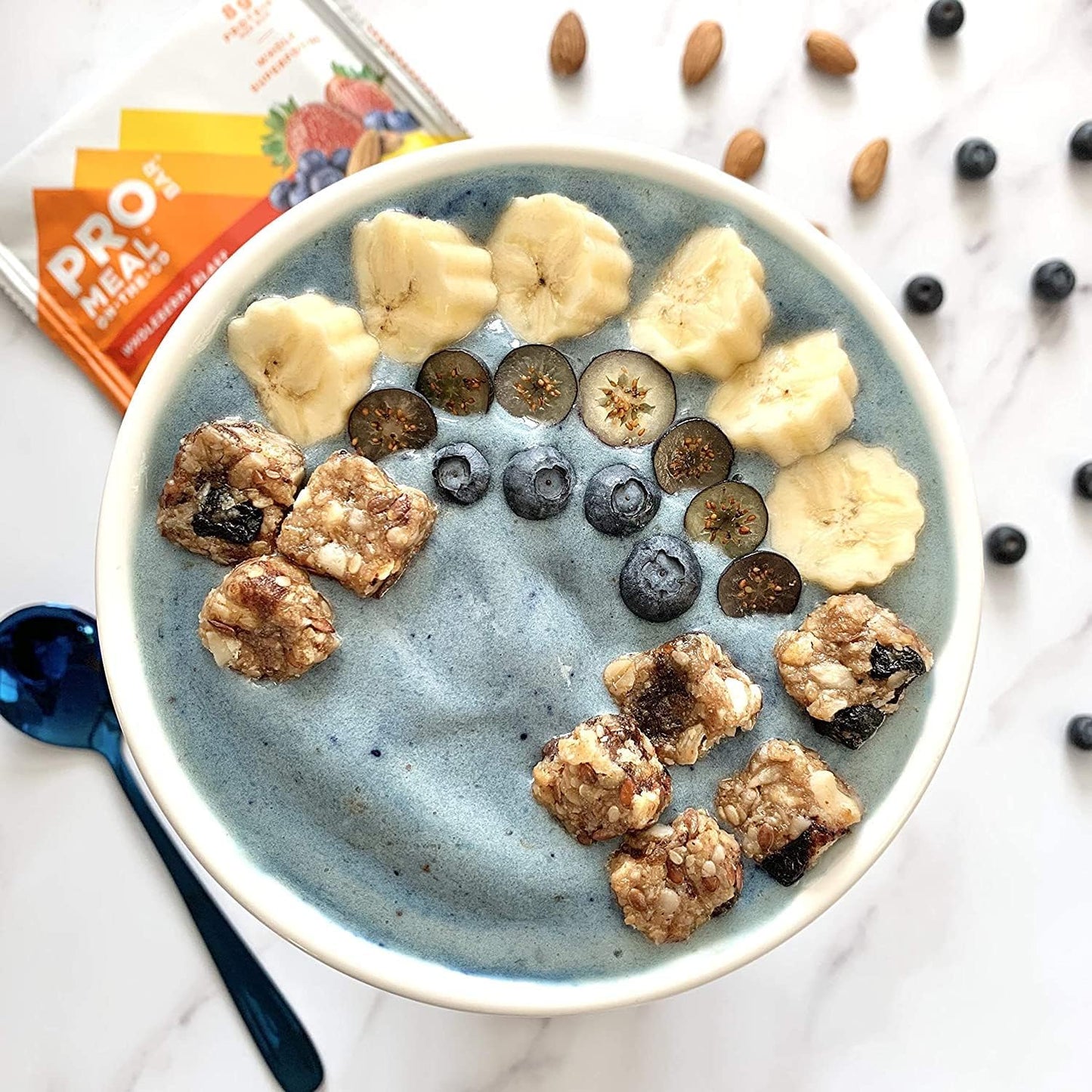 Plant-based meal replacement bar with whole food ingredients, oats, nuts, and seeds