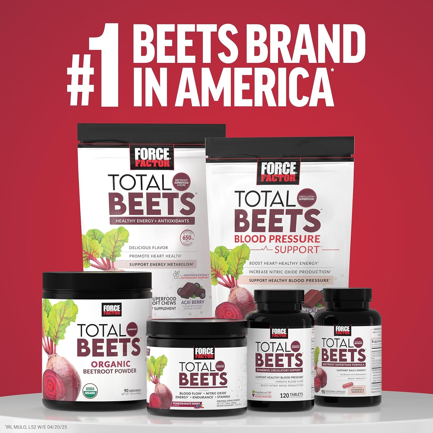 Force Factor Total Beets Heart Health Chews with Beetroot Powder, CoQ10, and B Vitamins