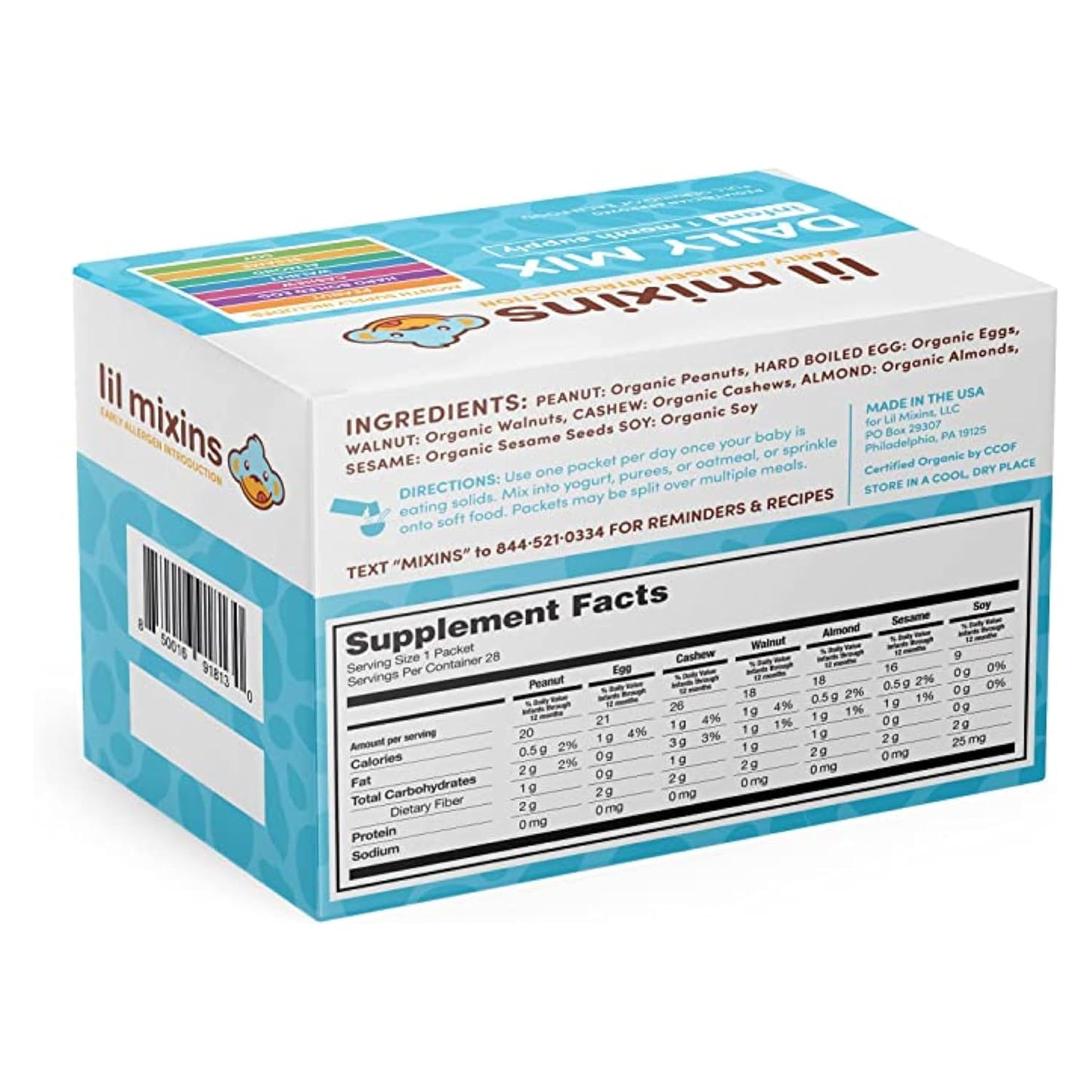 Lil Mixins Early Allergen Introduction Mix-ins for Ages 4-12 Months