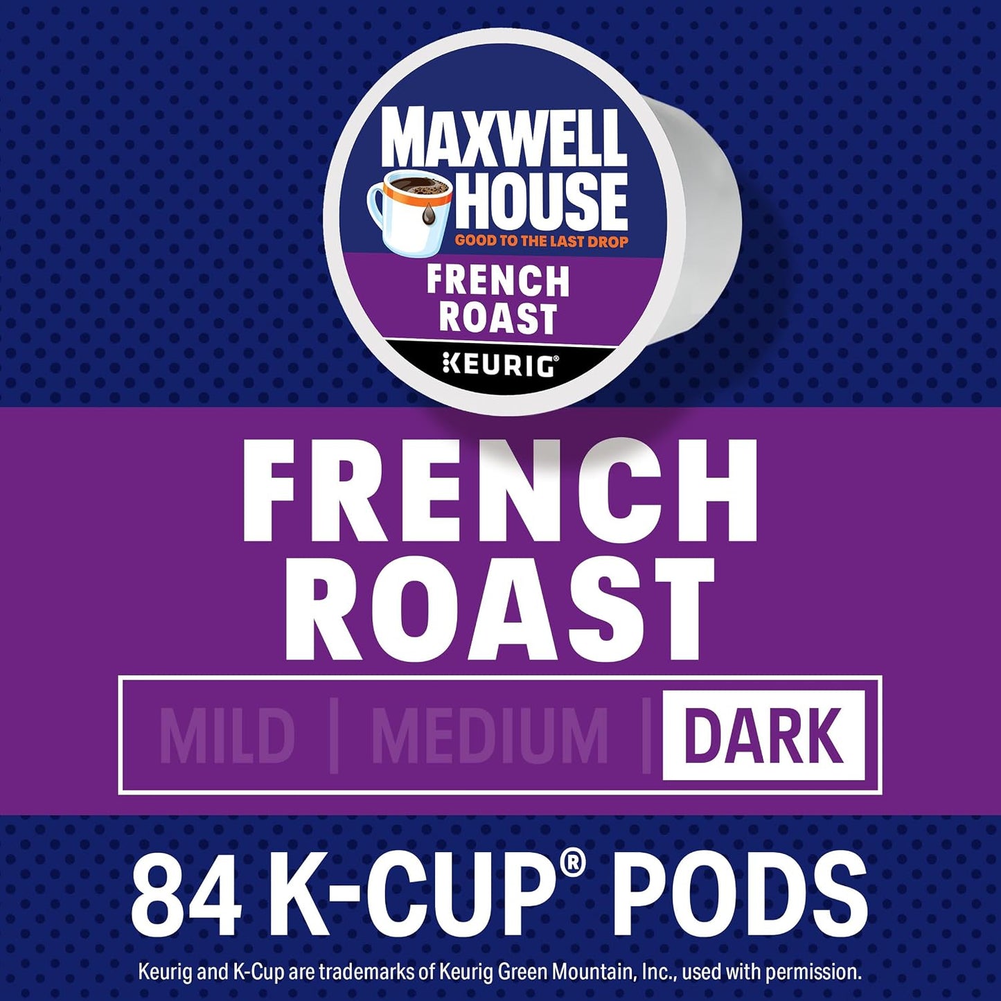 Maxwell House French Roast Dark Roast K-Cup Coffee Pods, 84-count box