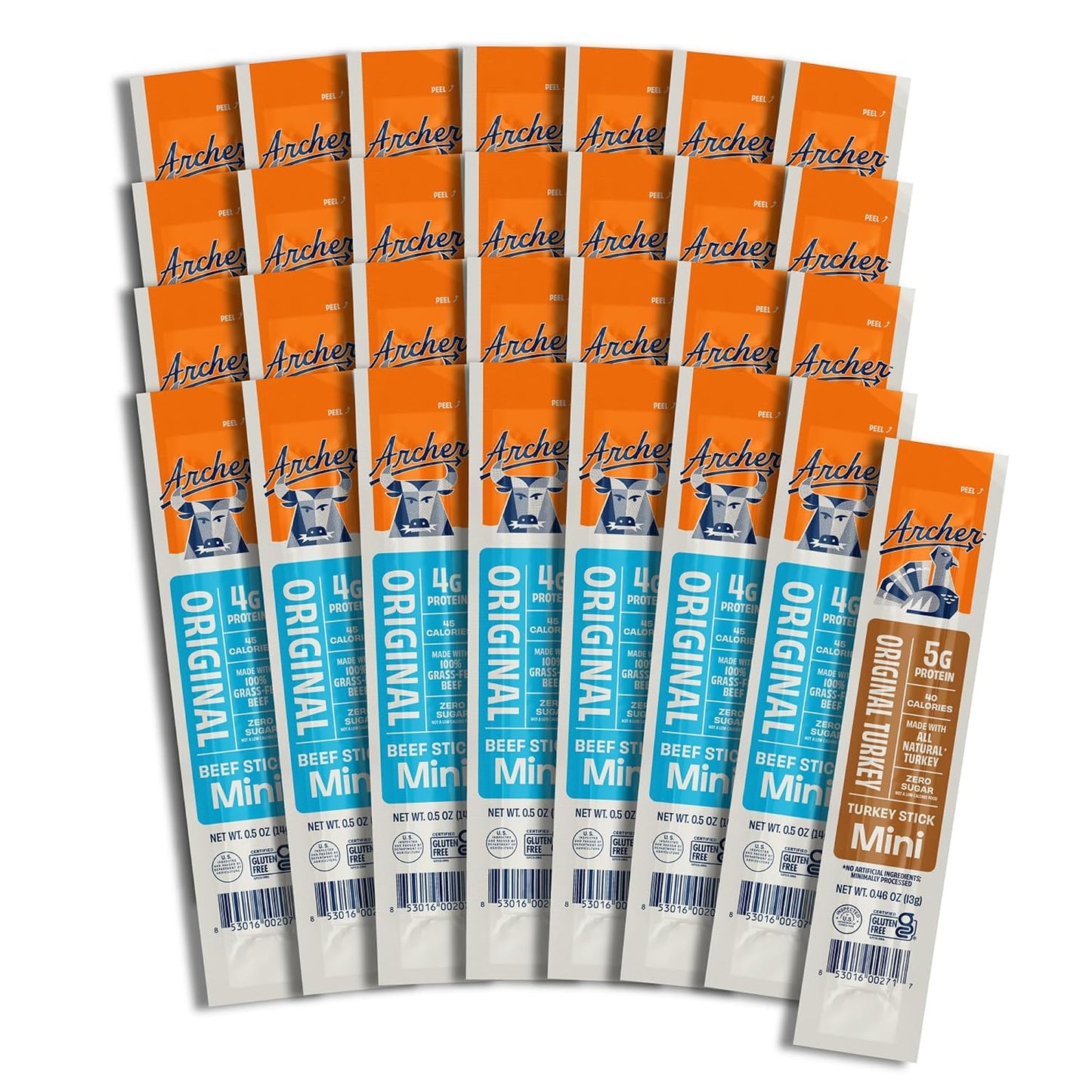 Grass Fed Beef Jerky Sticks Individually Wrapped in Bulk
