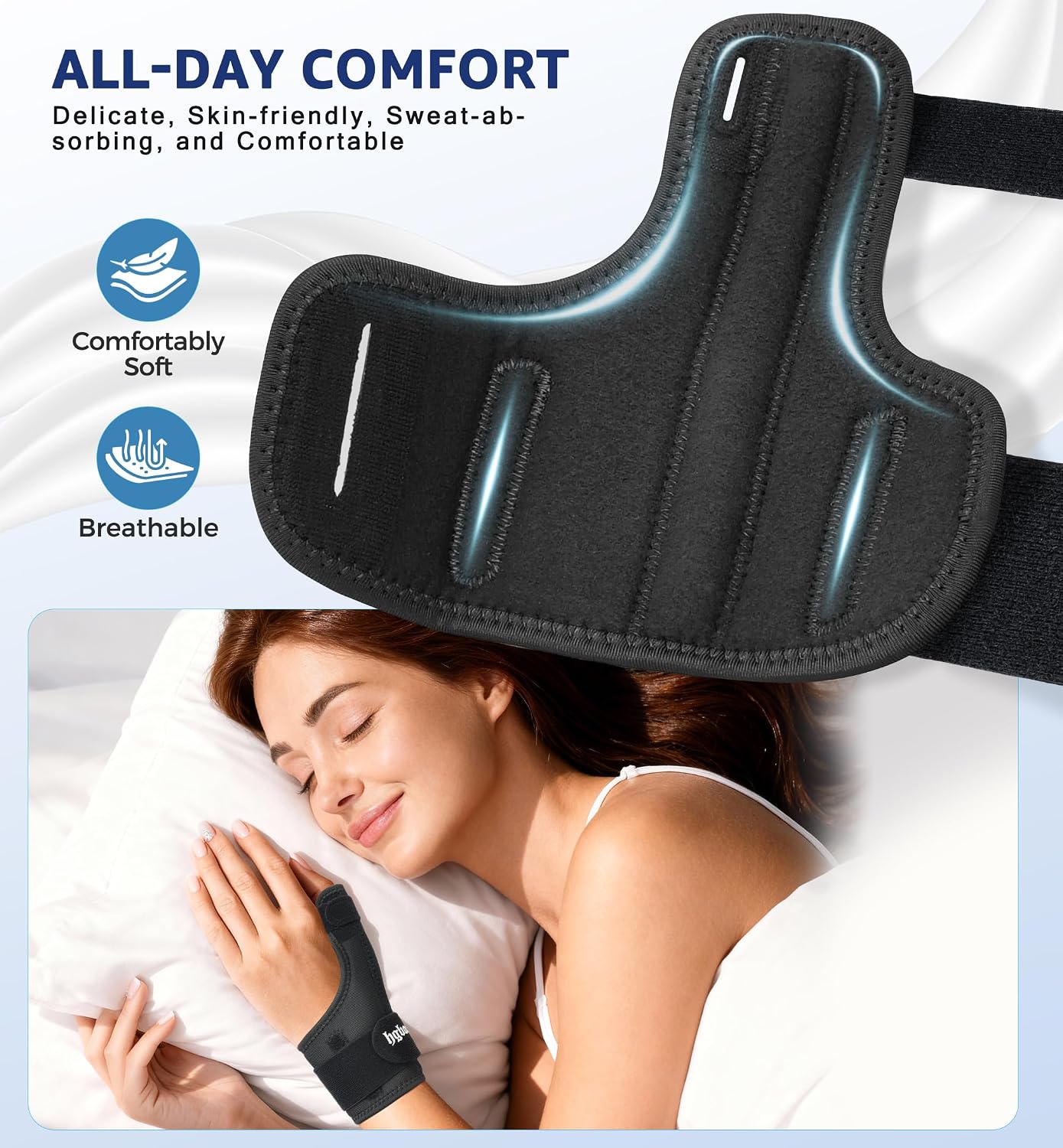 Thumb Spica Splint for Left or Right Hand, Adjustable Thumb Wrist Brace for Arthritis Relief