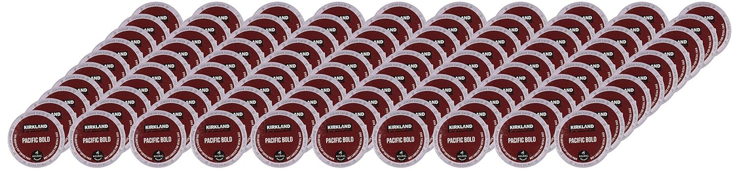 Kirkland Pacific Bold K-Cups, 100 Count, Dark Roasted, Single Serve Coffee Pods
