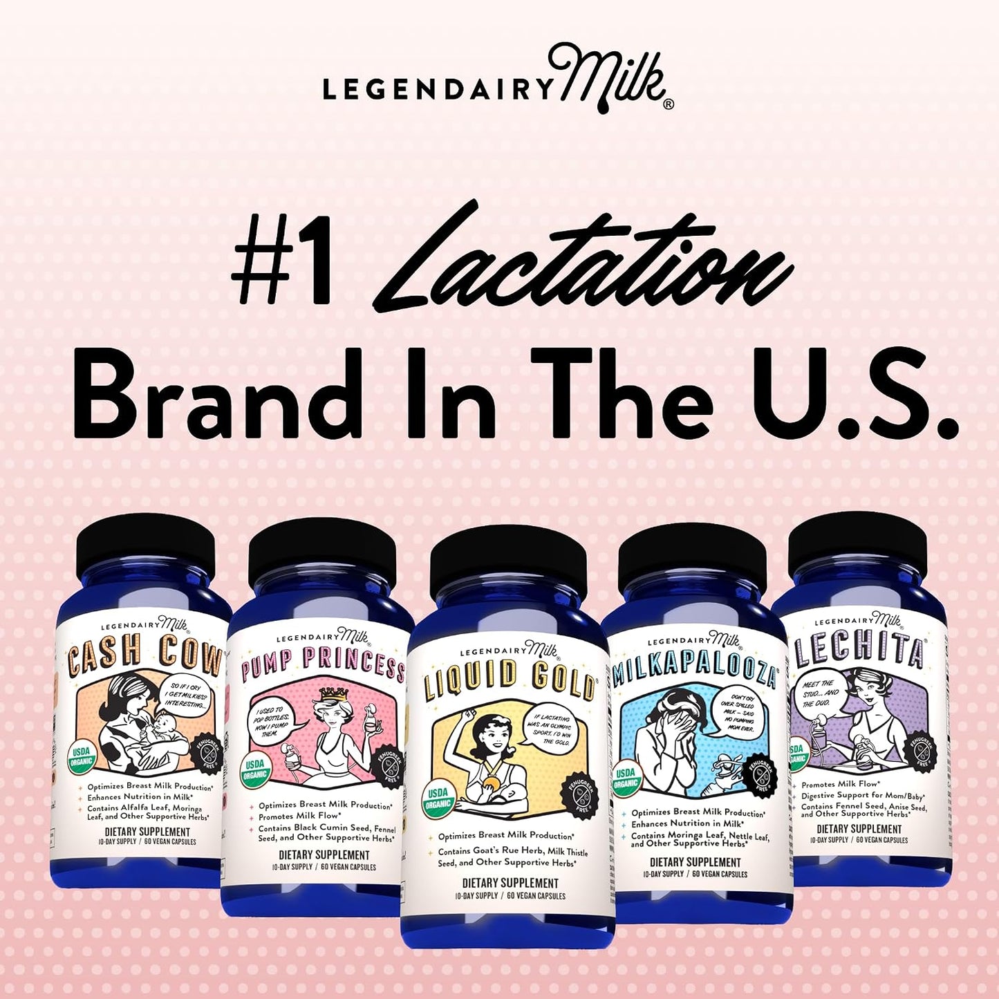Legendairy Milk Liquid Gold Lactation Support | Lactation Supplement with Organic Goats Rue, Milk Thistle, Shatavari, Fennel, Alfalfa & Anise | Breastfeeding Supplements, 60 Count