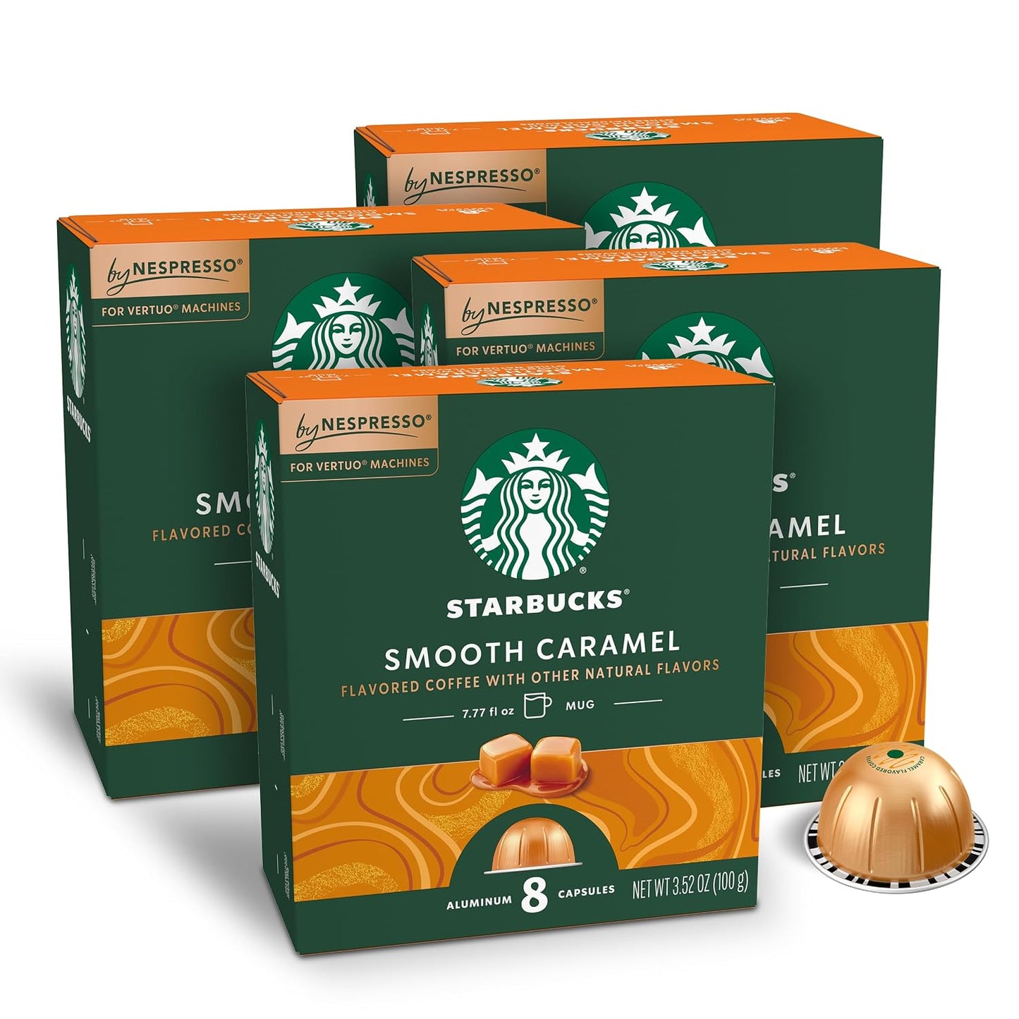 Starbucks by Nespresso Vertuo, Caramel Flavored Coffee Pods, 30-count, 7.8 oz brew