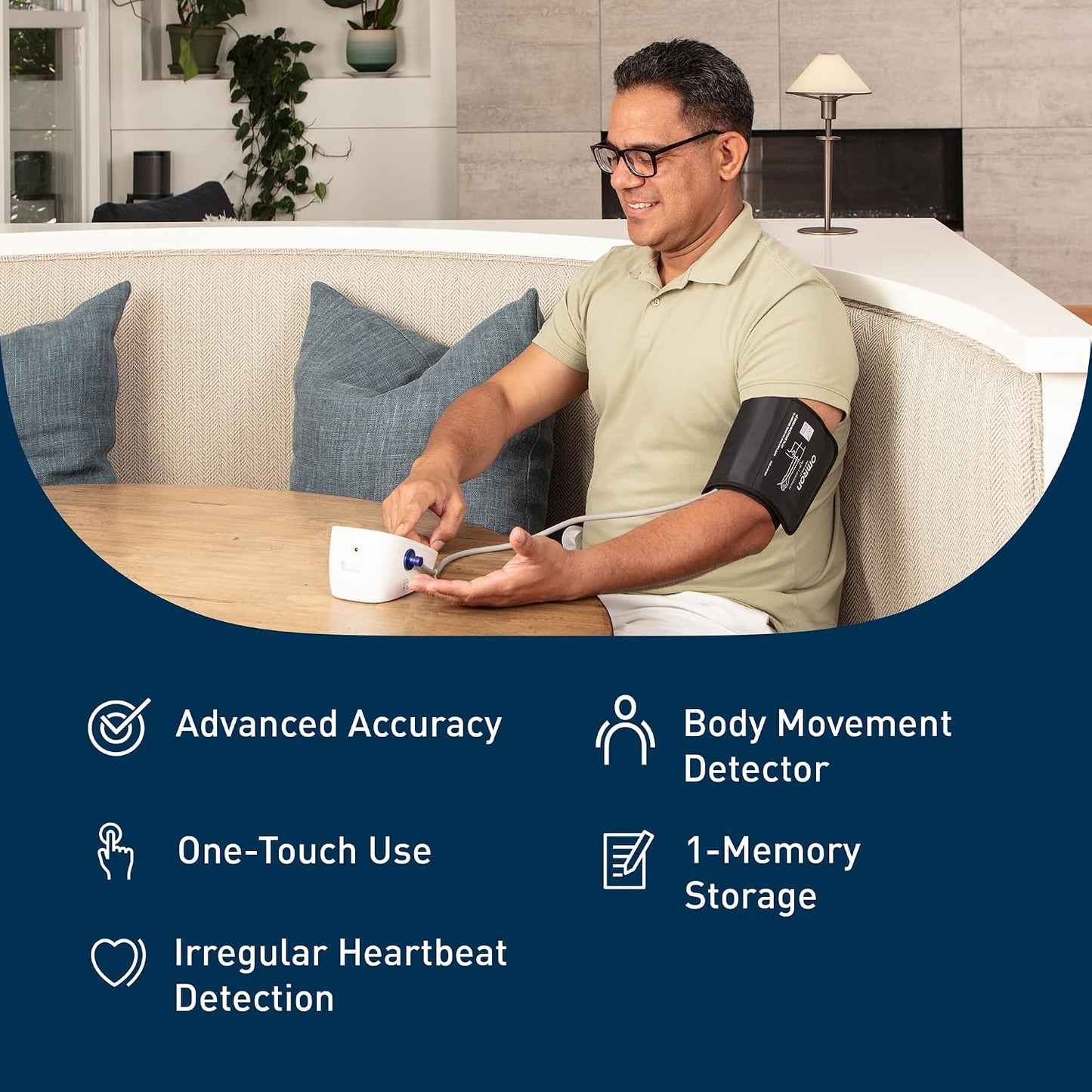 OMRON Iron Upper Arm Blood Pressure Monitor for Home Use