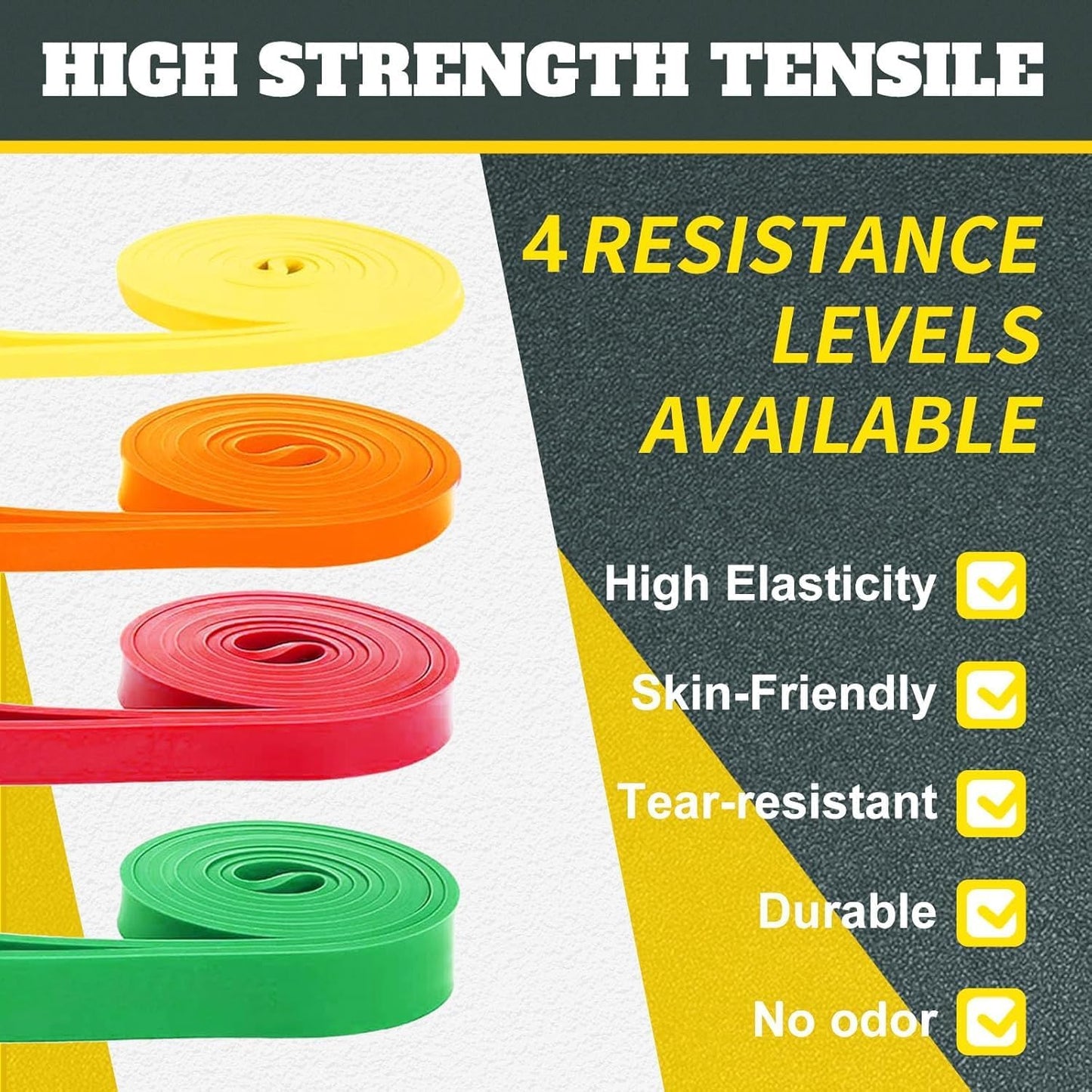 Resistance Bands for Full Body Workout - Durable, Versatile, Portable Home Gym Equipment