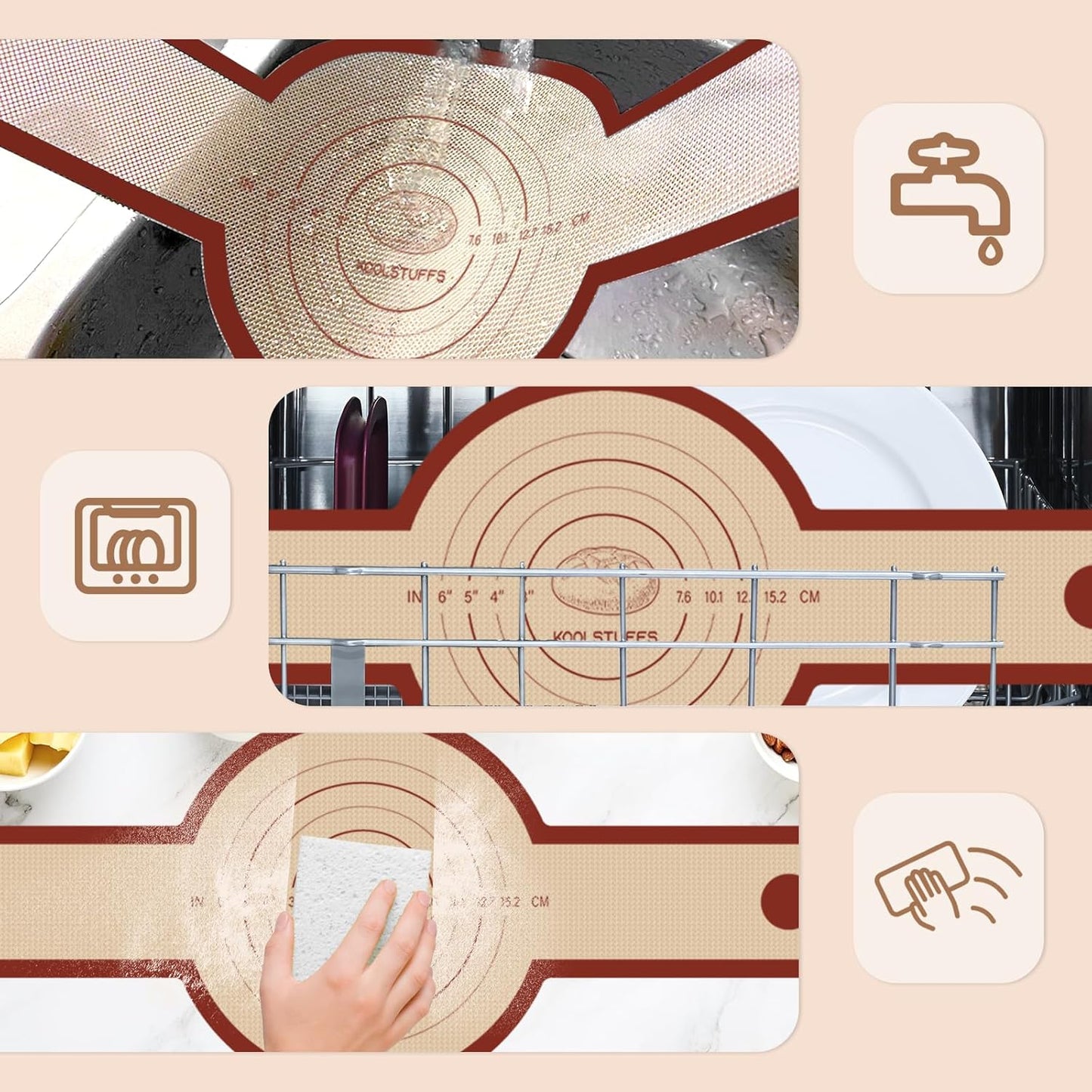 2 PCS Silicone Bread Sling for Dutch Oven, Red | Non-Stick & Reusable Bread Baking Supplies with Extra Long Handles, Easily Transfer Sourdough, Dishwasher Safe, Round