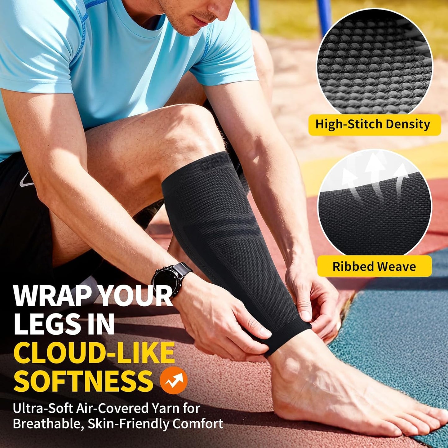 CAMBIVO Calf Compression Sleeve for Men and Women, Shin Splint Support and Varicose Vein Treatment