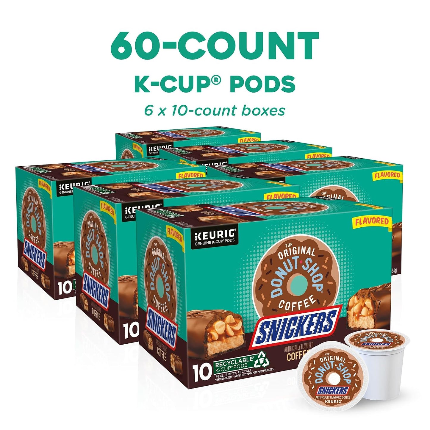 Snickers Coffee Keurig Single Serve K-Cup Pods 60 Count