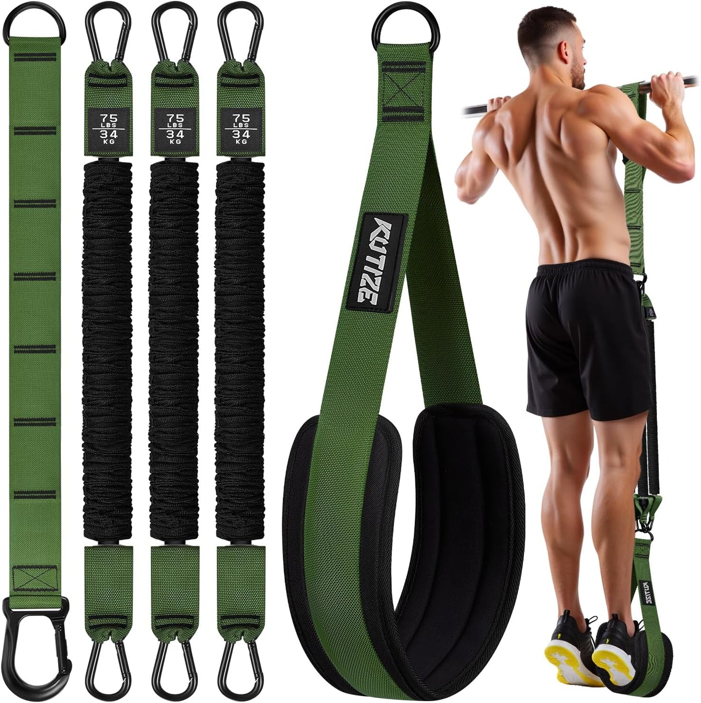 KUTIZE Pull Up Assistance Bands - Enhanced Strength Training, Muscle Building