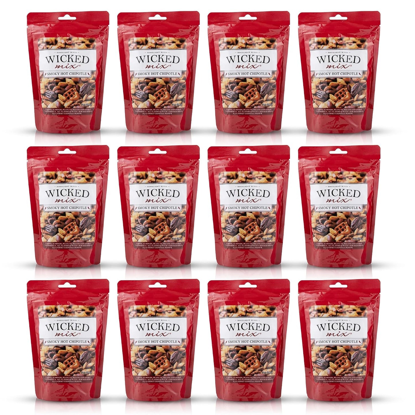 Wicked Mix Snack Mix with Mixed Nuts - Resealable Bag with Almonds, Cashews, Pretzels, Pecans
