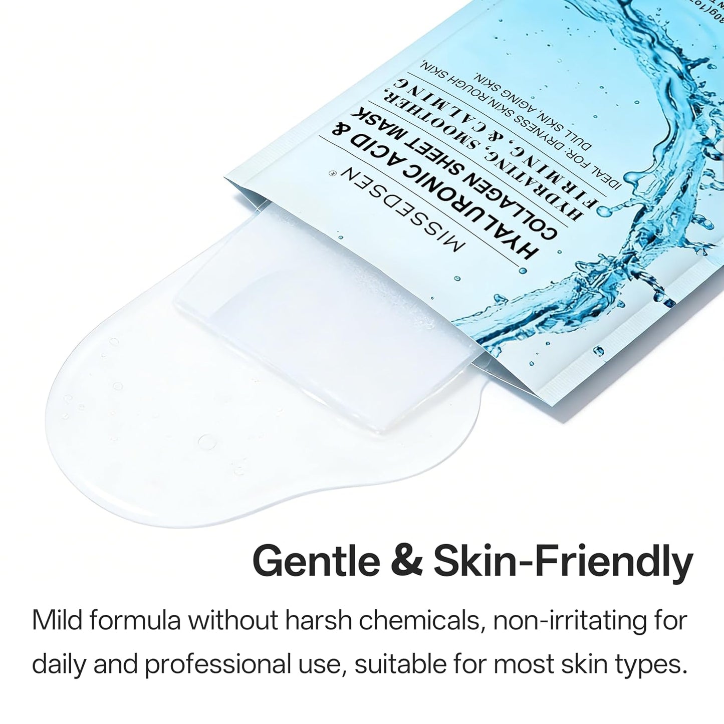 Collagen Face Mask with Hyaluronic Acid and Vitamin E Oil for Skin Care