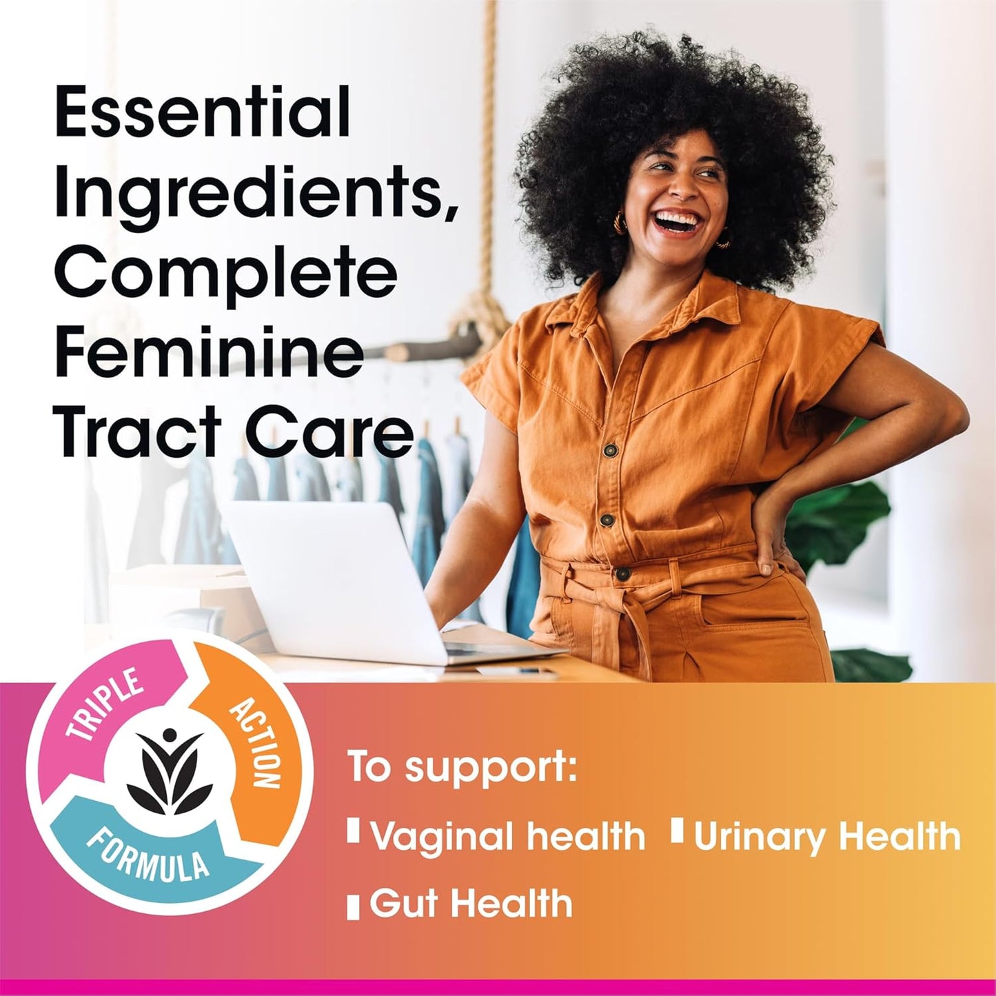 vH Essentials Probiotics for Women with Prebiotics, Cranberry & Vitamin C - 120 Capsules (60 Day Supply) -Probiotics Support Gut Balance, Health & Urinary Tract Health for Women