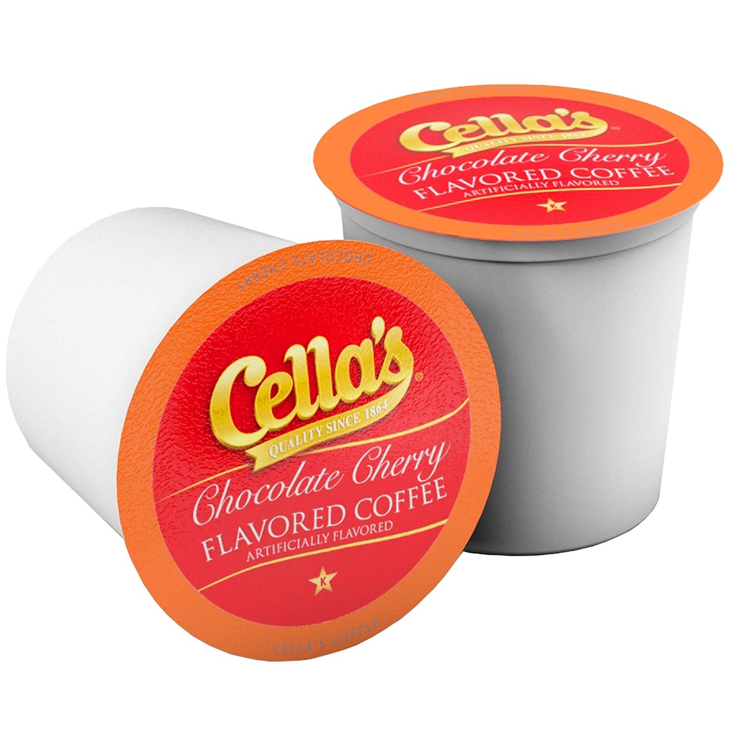 Cella's Chocolate Cherry Coffee Pods Compatible with Keurig K Cup Brewers