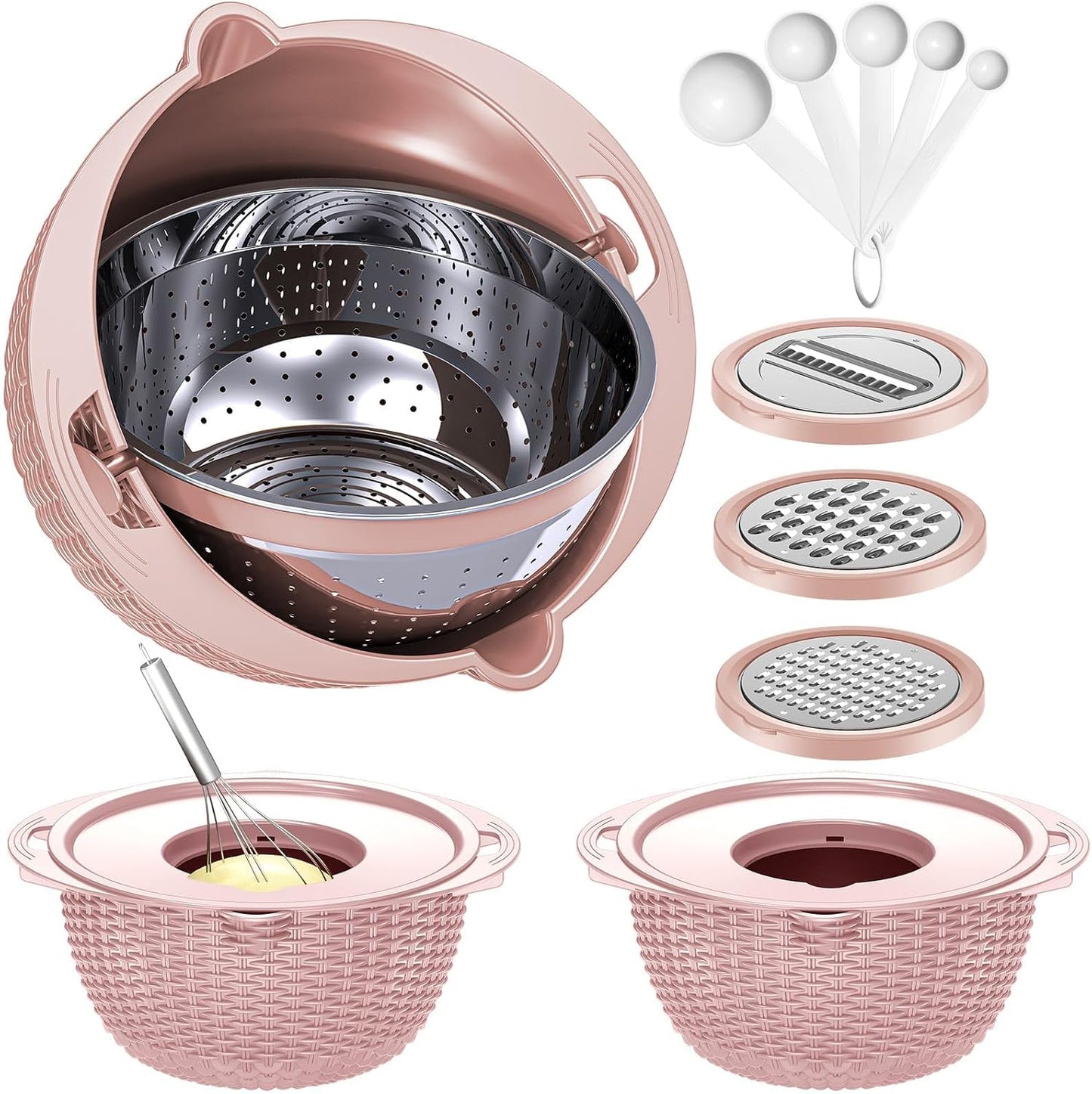 Over the Sink Colander - Strainers and Colanders - Sink Strainer Basket - Expandable Fine Mesh Strainer with Rubber Grip for Veggie, Fruits, Pasta, Home Kitchen Essentials (9.5W x 13.4-21.3L x 3.3H)