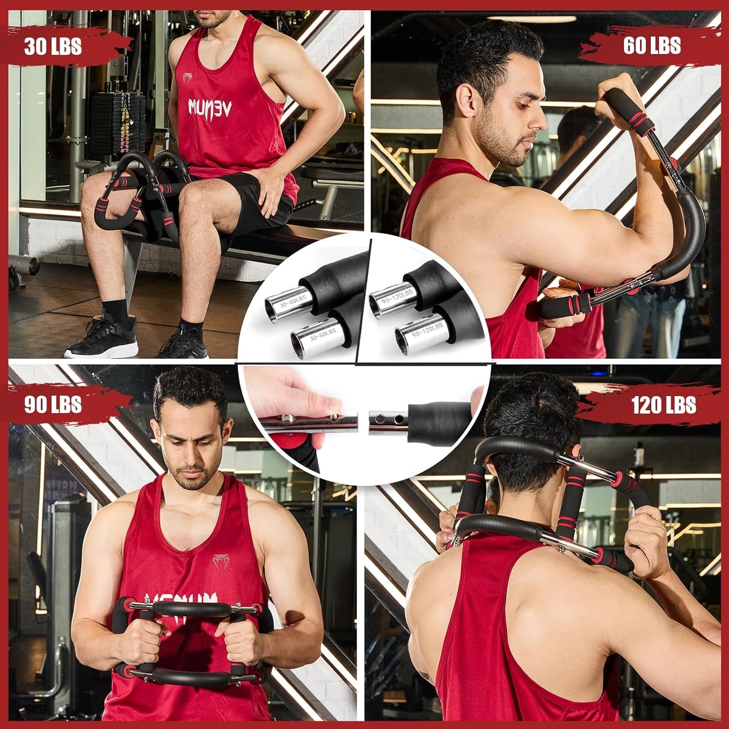Adjustable Twister Arm Trainer, 30-120 lbs Resistance for Upper Body Workout