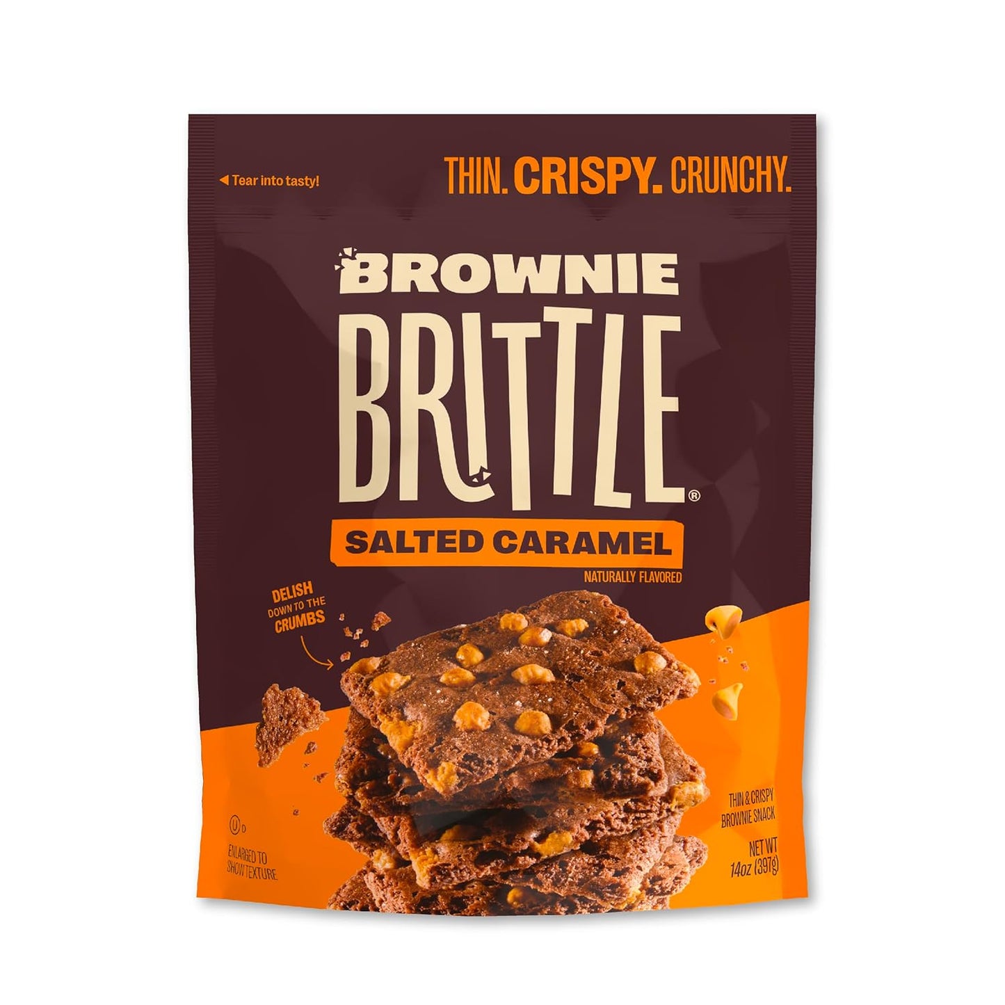 Brownie Brittle – Original Chocolate Chip Thin and Crispy Sweet Snacks (Pack of 20, 1 oz), Rich Gourmet Brownie Bites Dessert