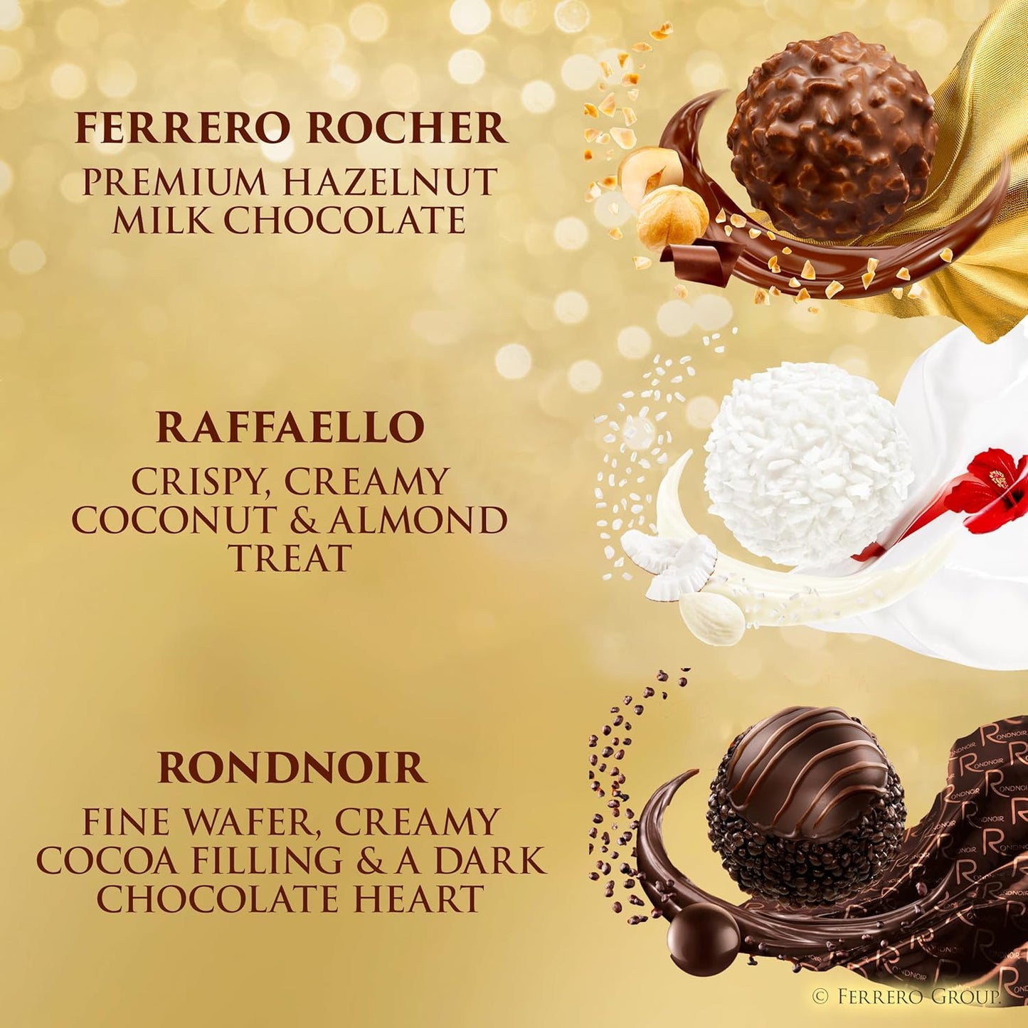 Ferrero Rocher Collection, Fine Hazelnut Milk Chocolates, 24 Count Gift Box, Assorted Coconut Candy and Chocolates, 9.1 oz, Perfect Easter Egg and Basket Stuffers