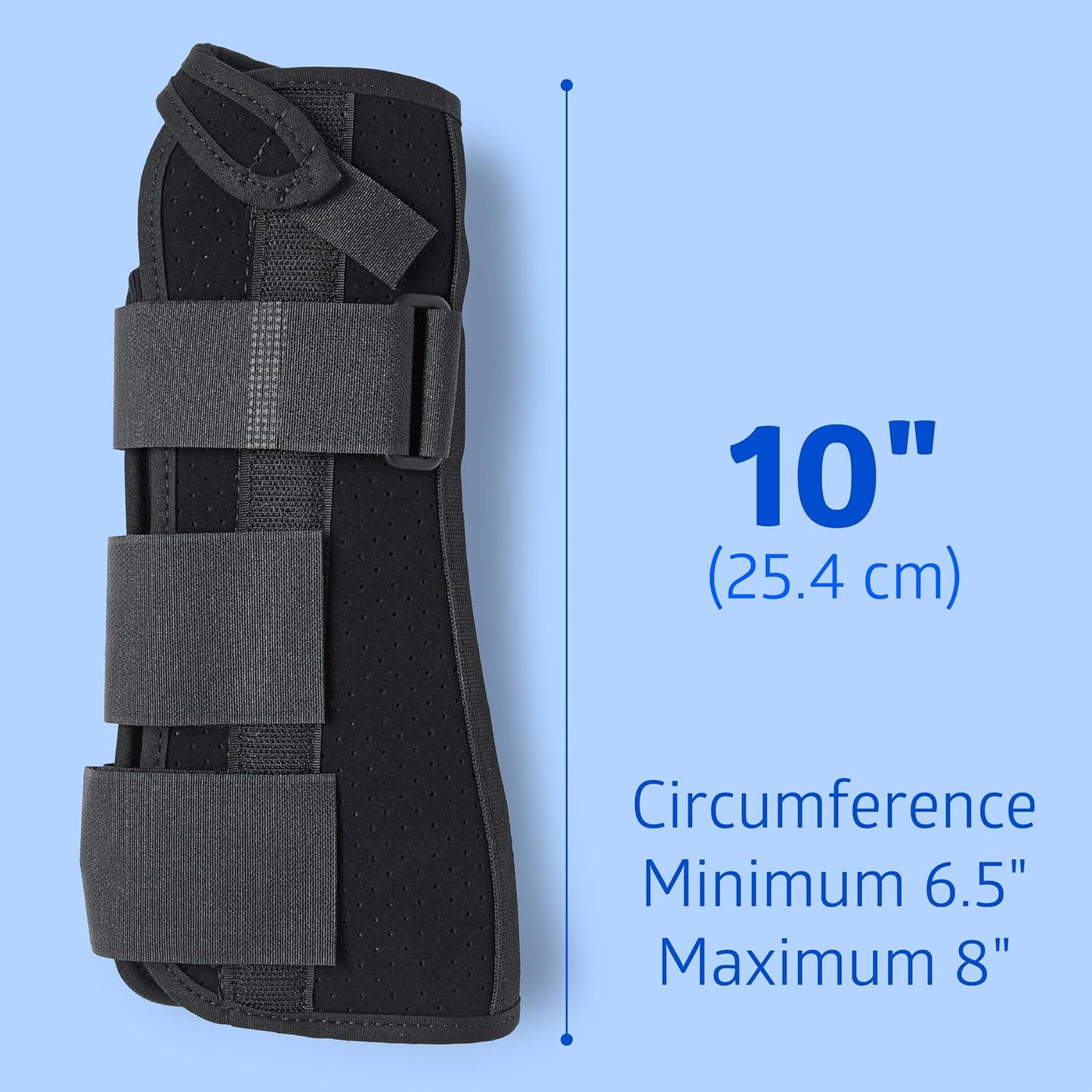 Medline Wrist and Forearm Splints, Medium, 10", Right Arm, for Immobilization and Support